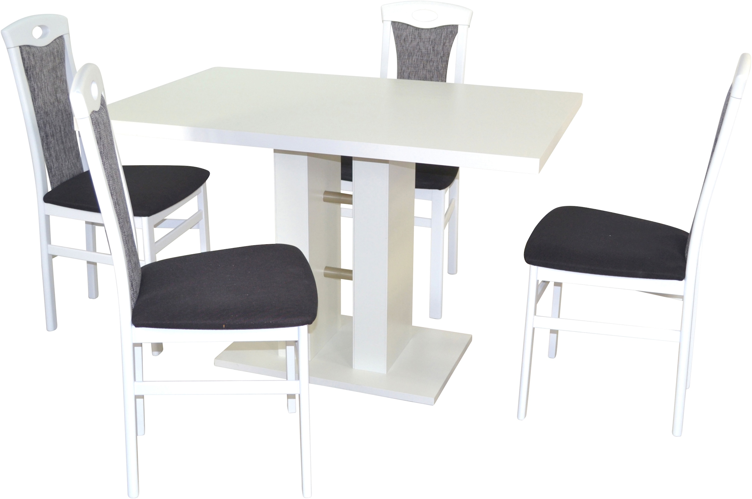 HOFMANN LIVING AND MORE Essgruppe »5tlg. Tischgruppe«, (Spar-Set, 5 tlg., 5tlg. Tischgruppe), Stühle montiert