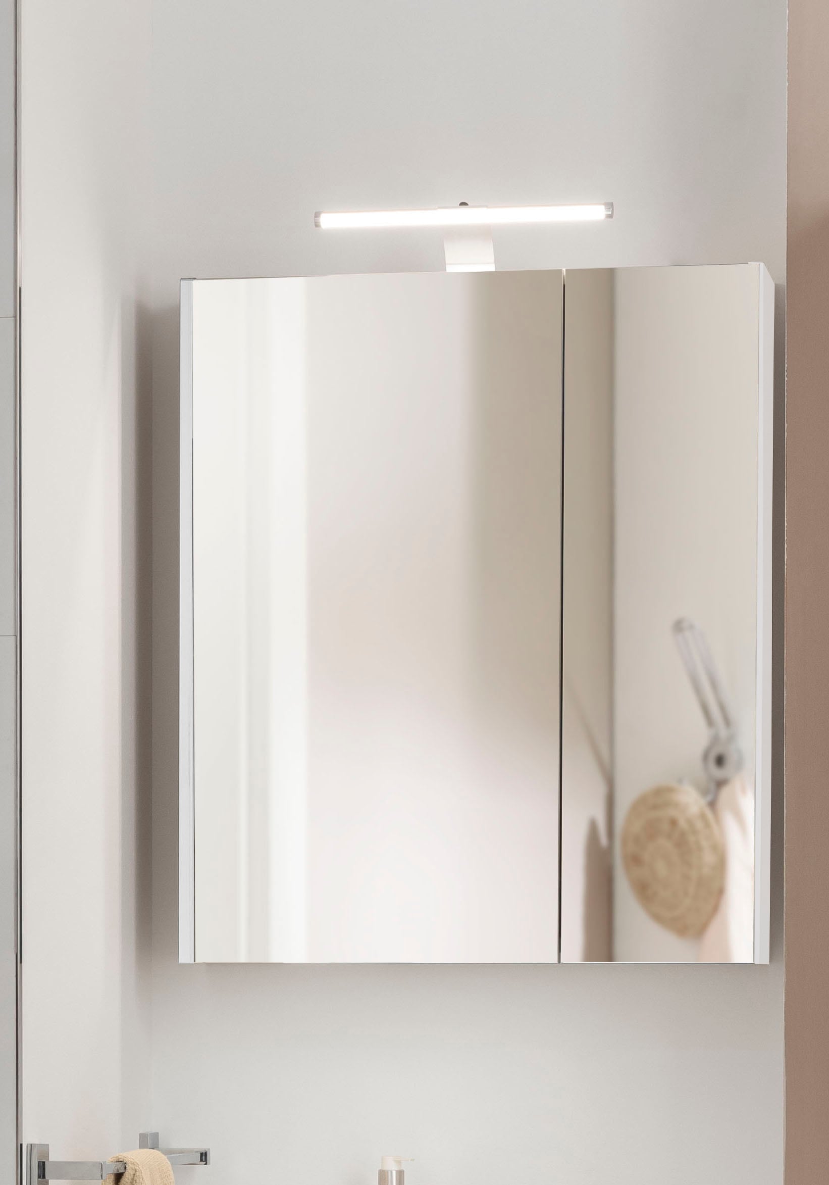 im Schildmeyer LED-Beleuchtung, Spiegelschrank 2-türig, »Lagona«, Breite jetzt cm, 60 Schalter-/Steckdosenbox %Sale
