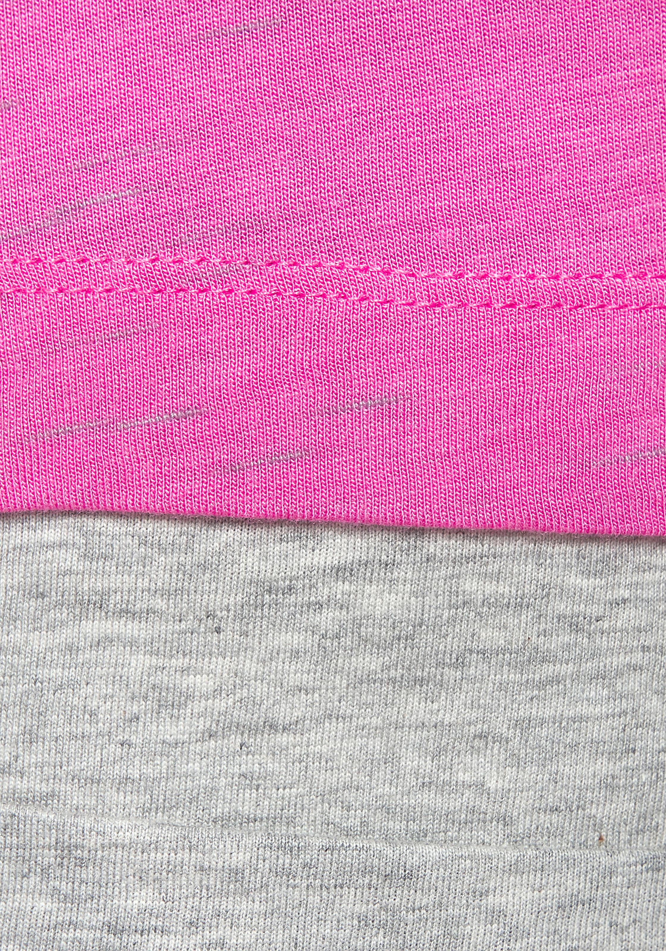 Vivance Dreams Pyjama, (2 tlg.), mit schönem Melangeeffekt
