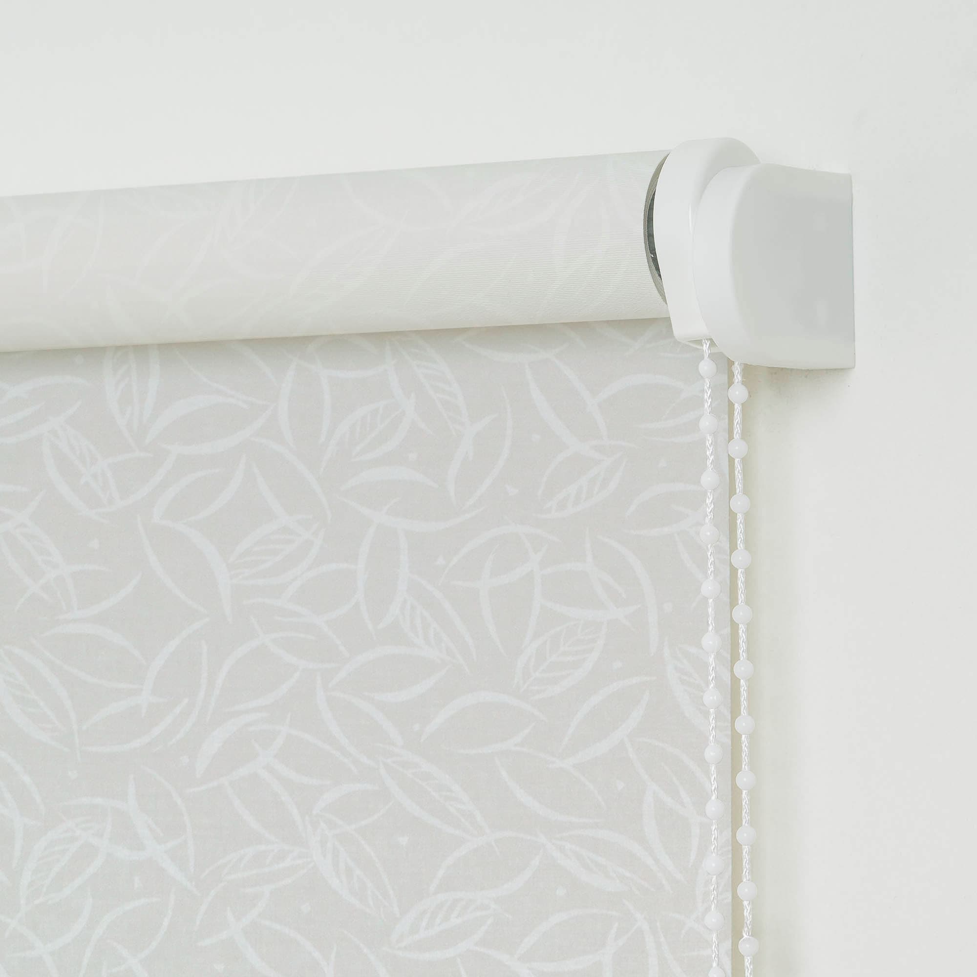 Liedeco Seitenzugrollo »Seitenzugrollo Design Blätter« transparent mit Bohren/ohne Bohren freihängend Lichtdurchlässig mit Sichschutz, flexibel montierbar