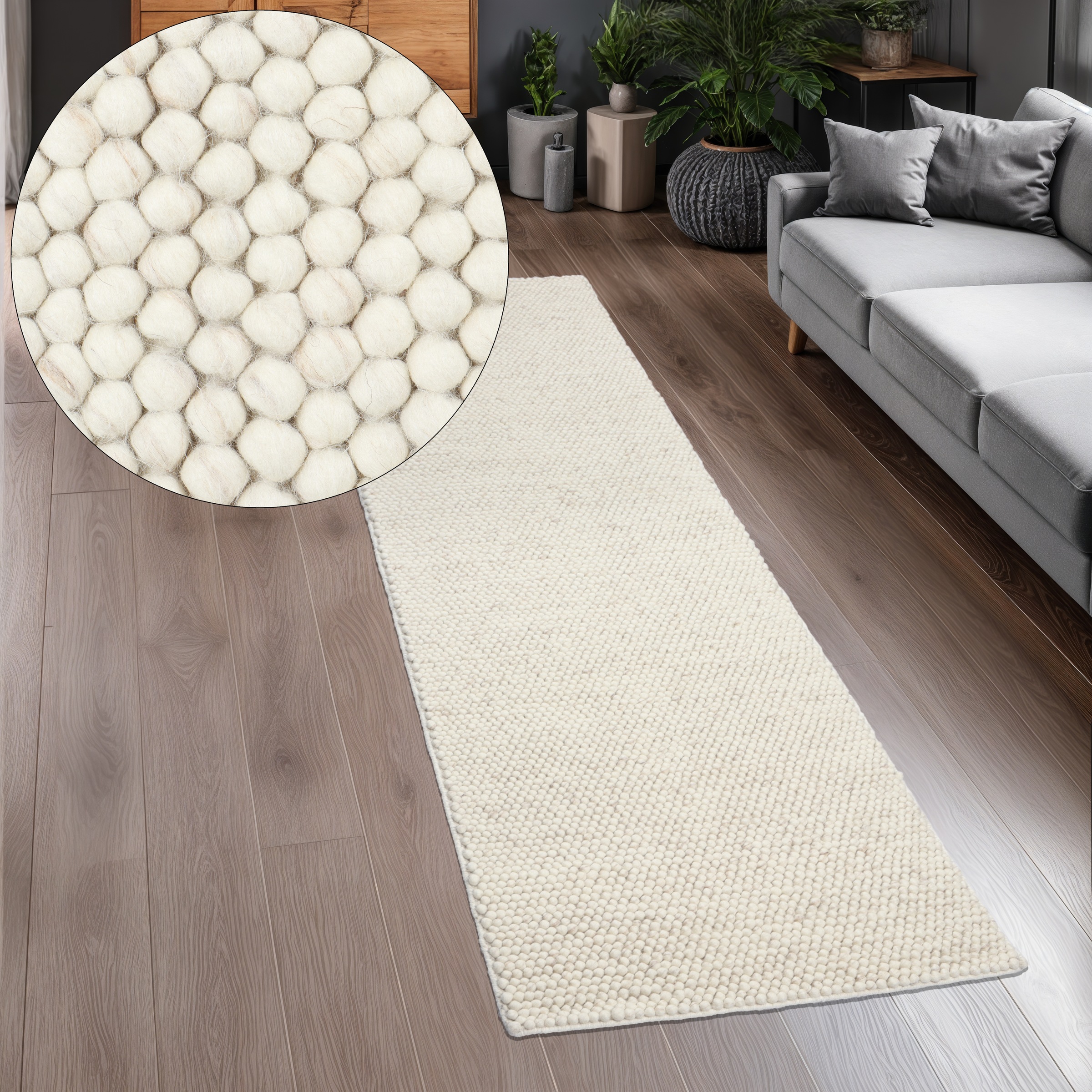 LeGer Home by Lena Gercke Läufer »Ainhoa, Wolle« rechteckig 14 mm Höhe handgewebt, Handweb Teppiche, Wohnzimmer, Schlafzimmer, Esszimmer