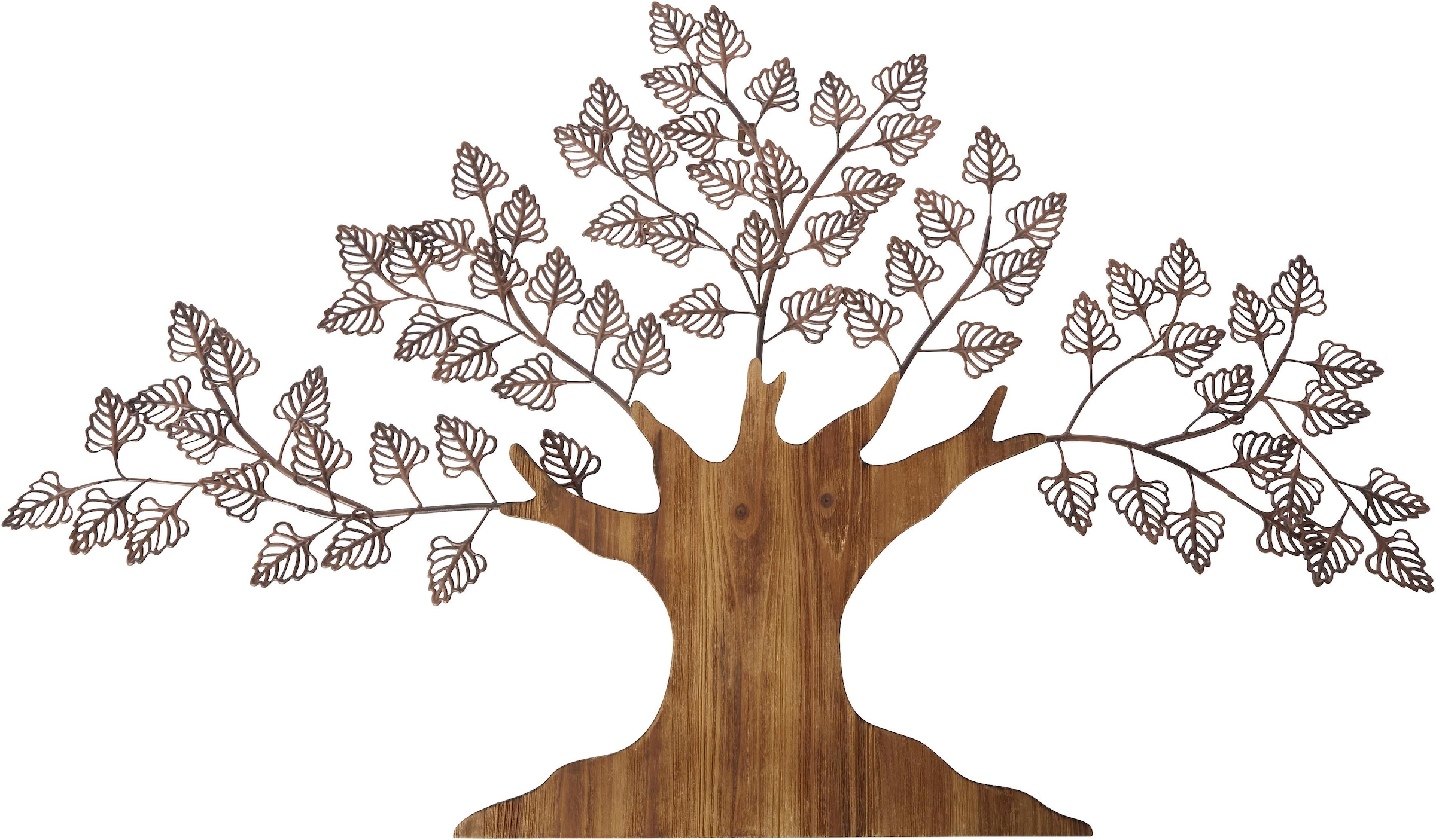 HOFMANN LIVING AND MORE Holz Metall Wanddekoobjekt Materialmix und Rechnung aus bestellen auf »Baum«