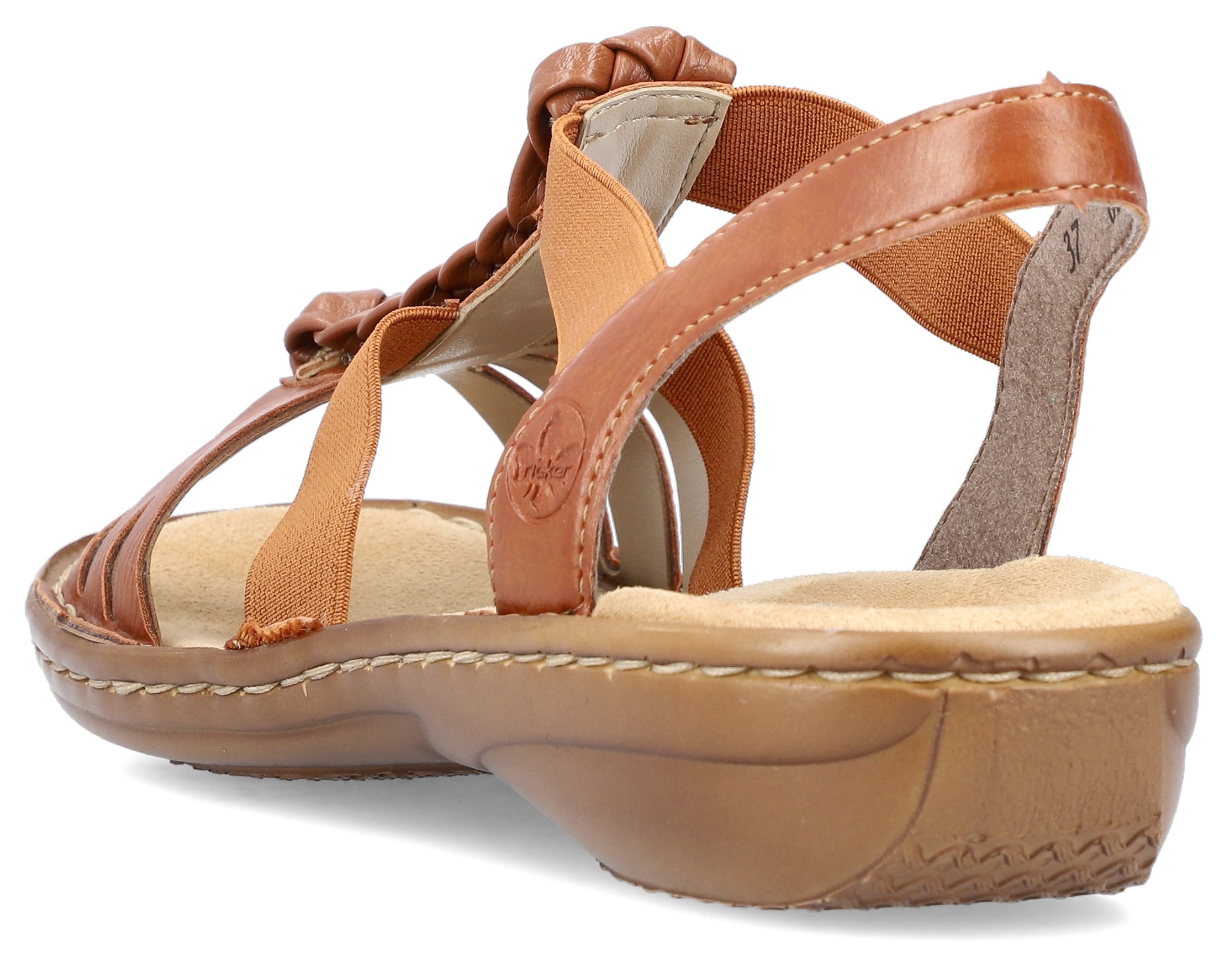 Rieker Riemchensandale, Sommerschuh, Sandalette, Keilabsatz, mit Stretchbänder