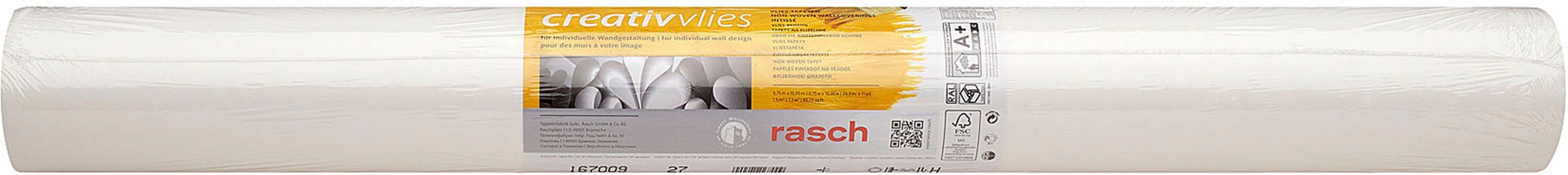Rasch Vliestapete »Creativ-Vlies« uni geprägt