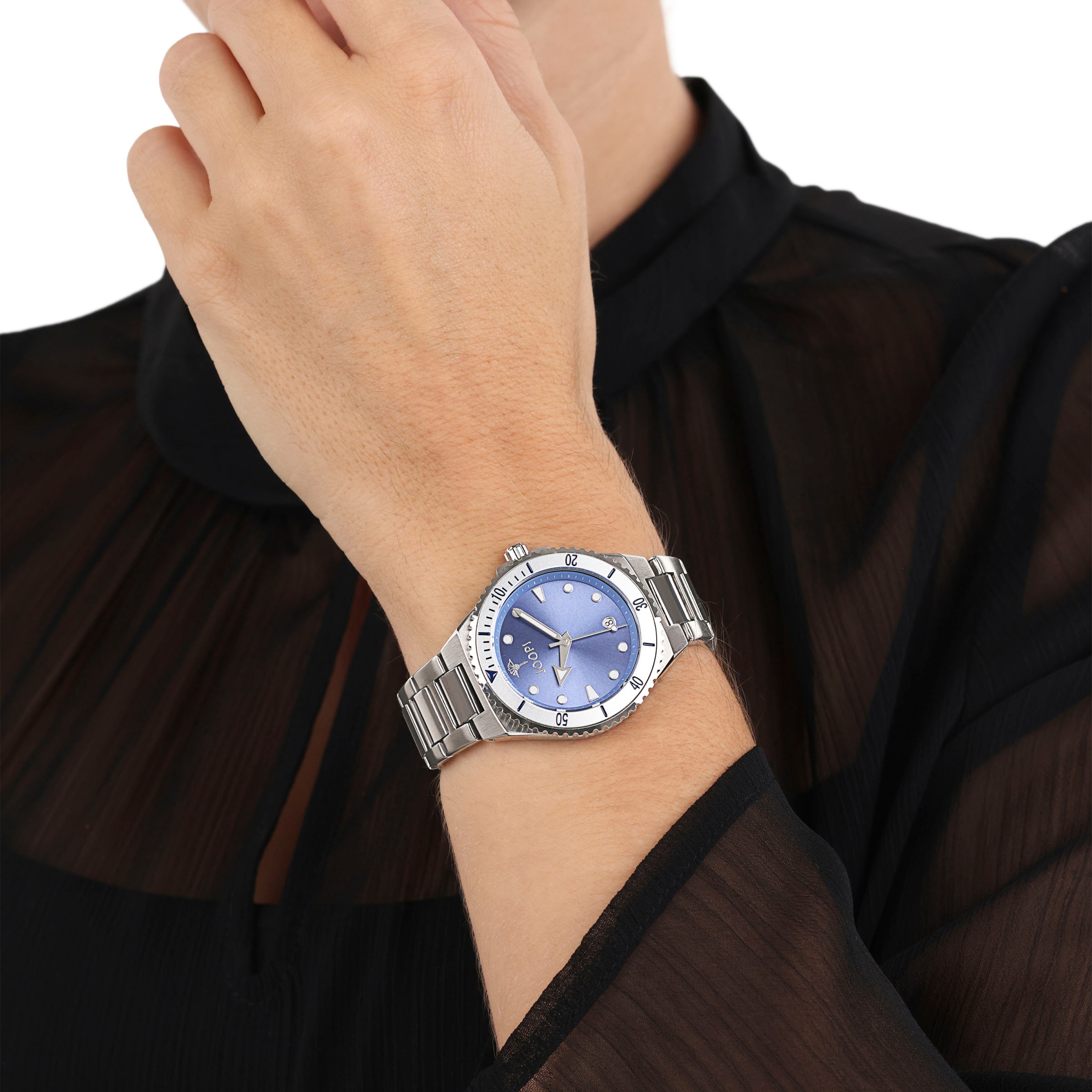 JOOP! Quarzuhr, Armbanduhr, Damenuhr, Edelstahlarmband, analog, Datum