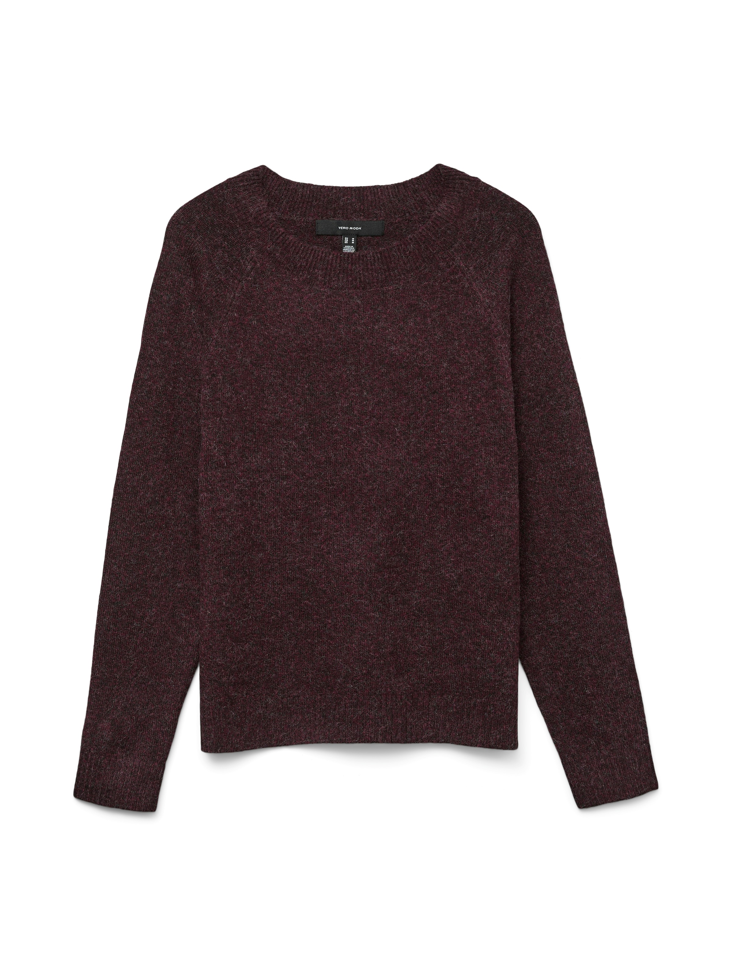 Vero Moda Rundhalspullover »VMDOFFY LS O-NECK BLOUSE GA NOOS« Materialmix, regular fit