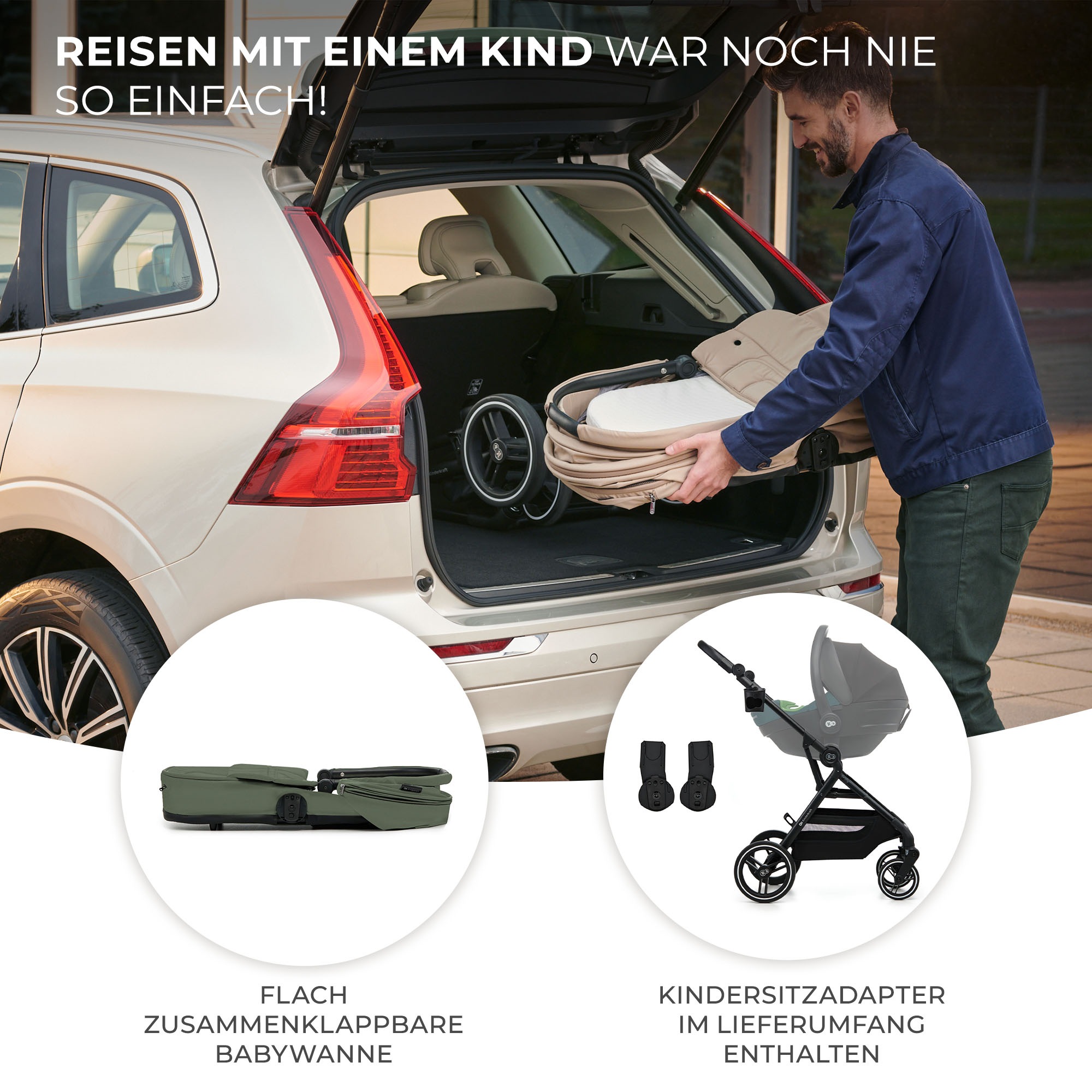 Kinderkraft Kombi-Kinderwagen »YOXI 2IN1« 22 kg