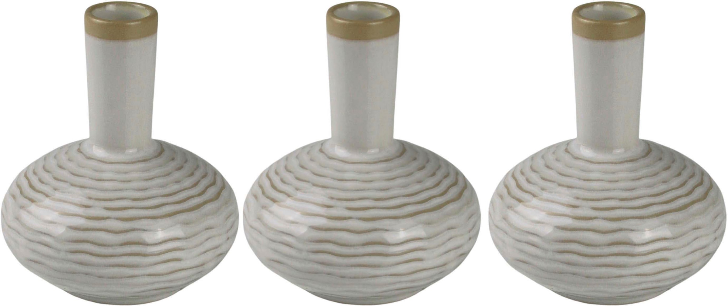 AM Design Tischvase »Blumenvase in Flaschen-Form«, (Set, 3 St.), Dekovase a günstig online kaufen