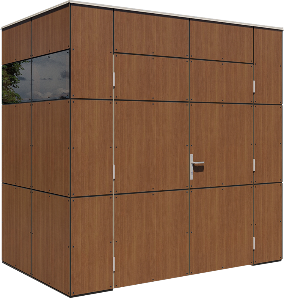 BERTILO Gartenhaus »HPL Mini, in verschiedenen Farben« Fassaden-HPL in Architekturqualität, witterungsbeständig, farbstabil