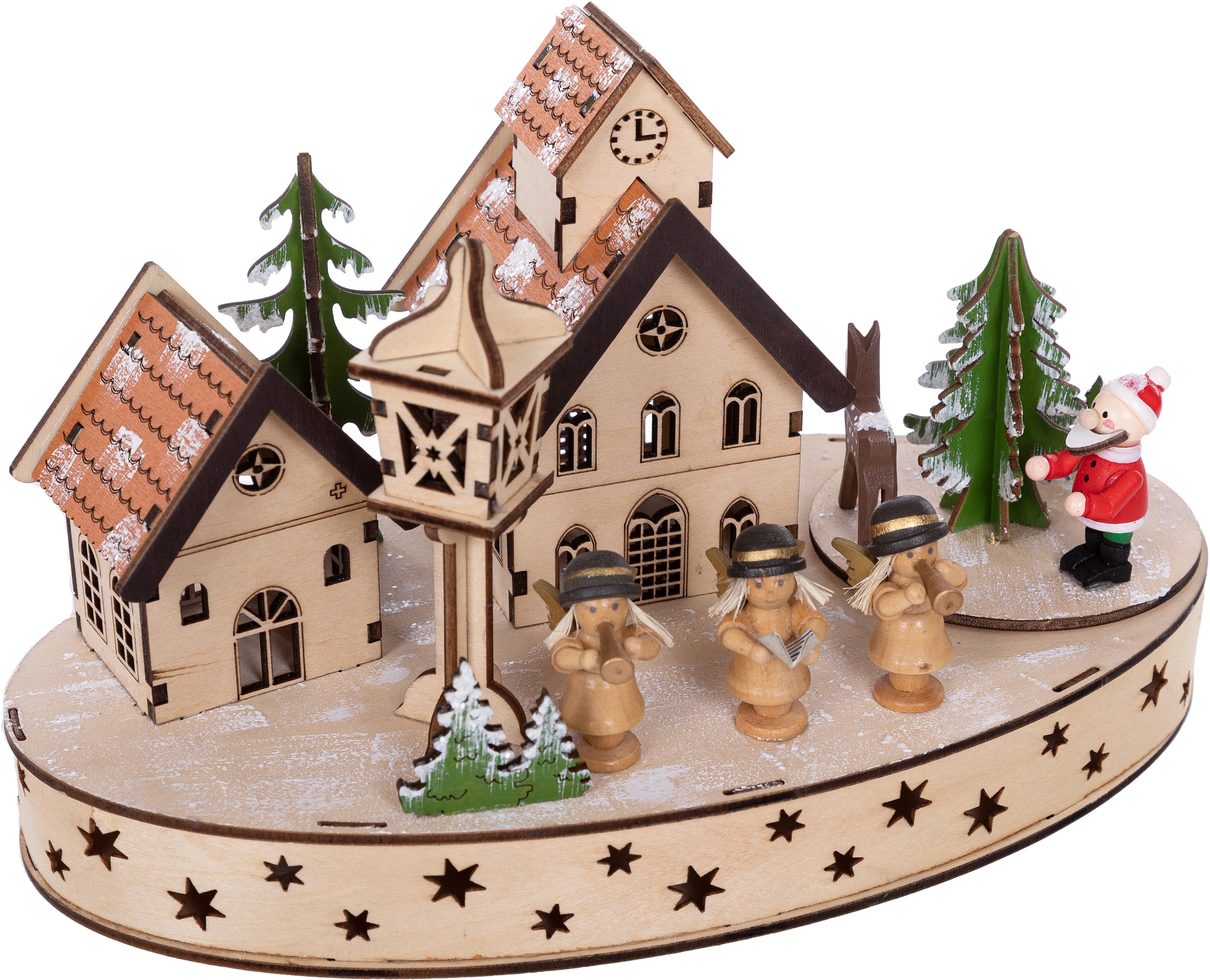 Myflair Möbel Musik, Accessoires kaufen mit Spieluhr online Höhe 15 »Winterlandschaft, cm ca. Weihnachtsdorf & Holz, aus Weihnachtsdeko«