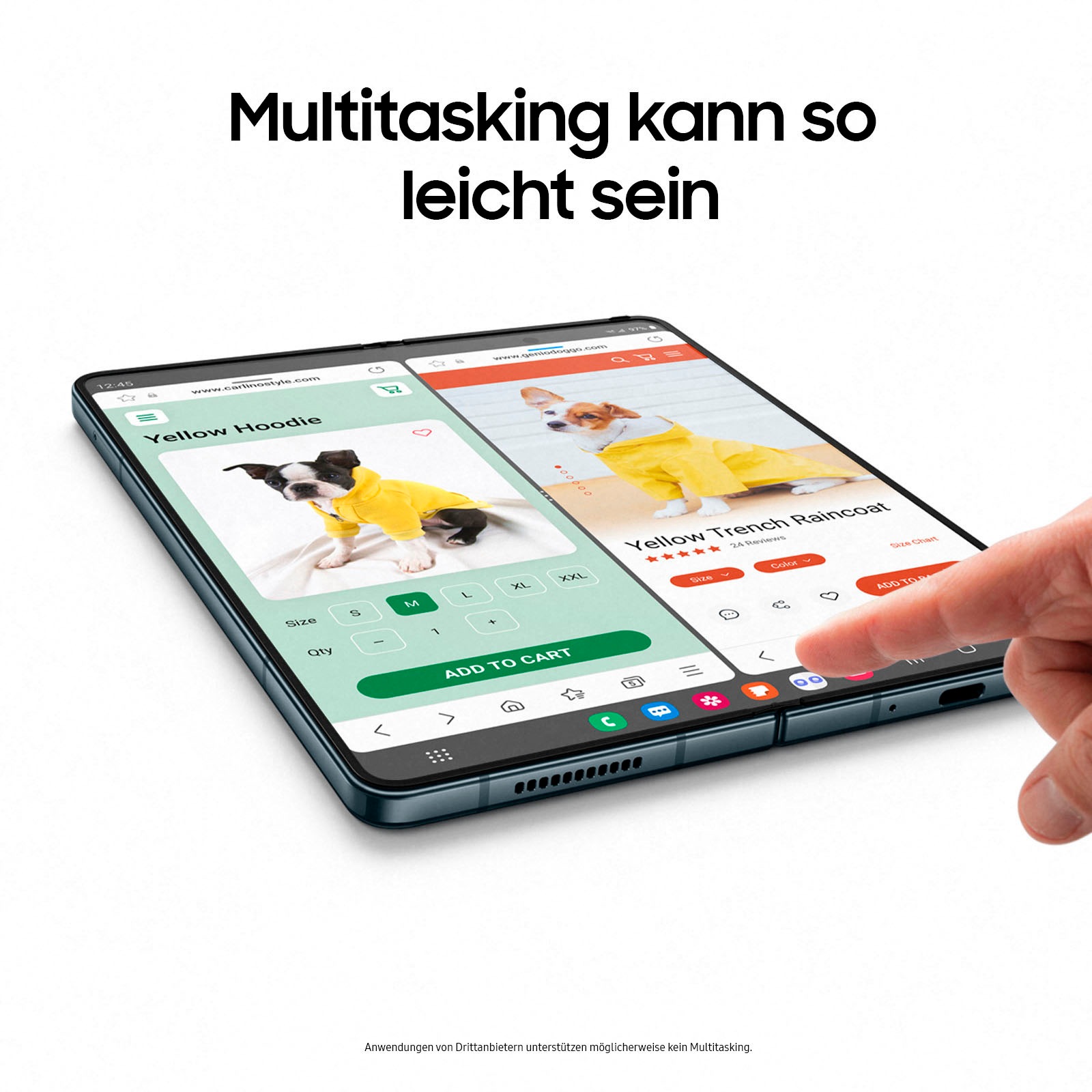 Samsung Smartphone »Galaxy Z Fold4«, Graygreen, 19,21 cm/7,6 Zoll, 512 GB Speicherplatz, 50 MP Kamera