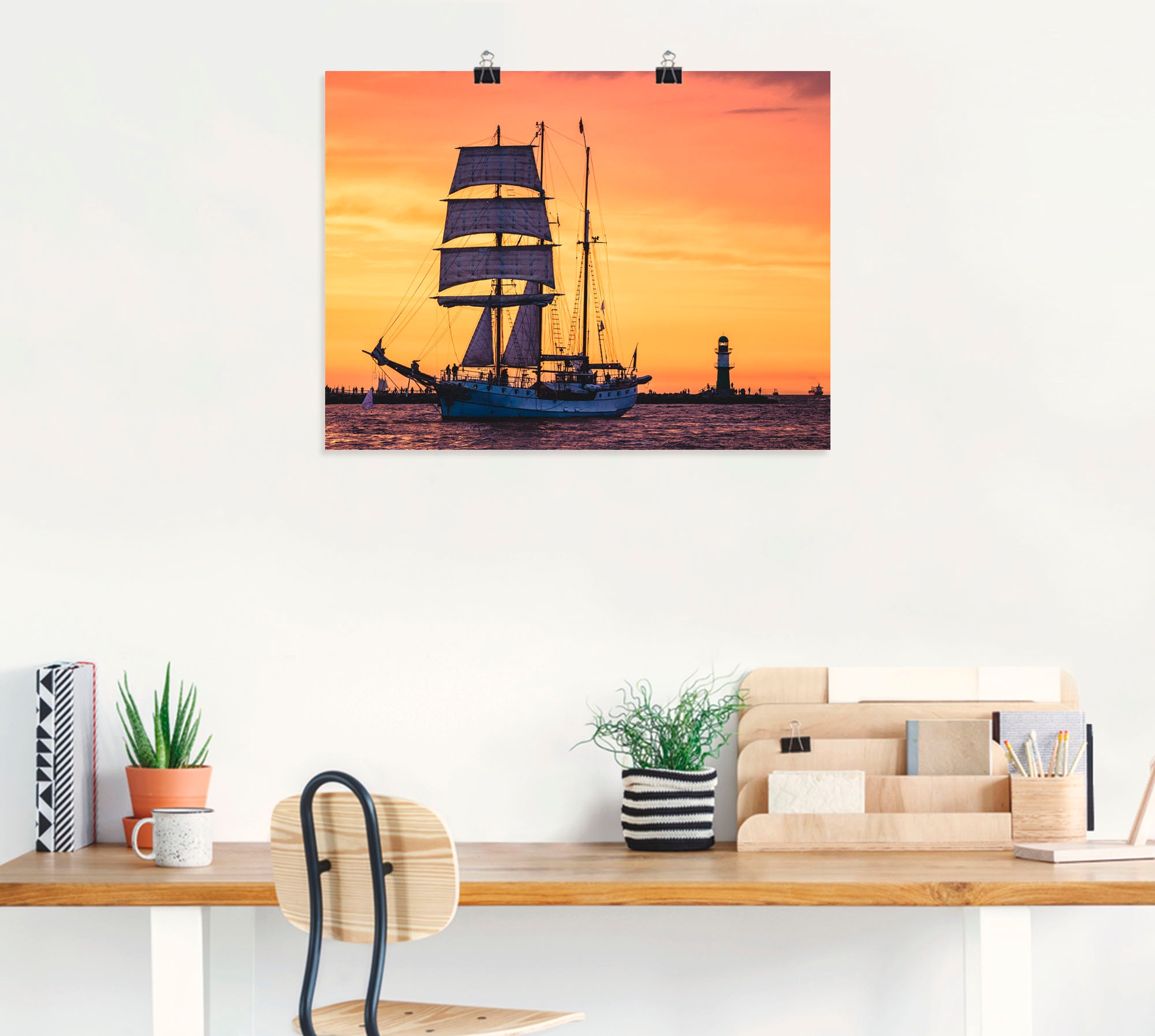 Artland Wandbild »Segelschiff Hanse Sail in Rostock I«, Boote & Schiffe, (1 St.), als Leinwandbild, Wandaufkleber oder Poster in versch. Größen