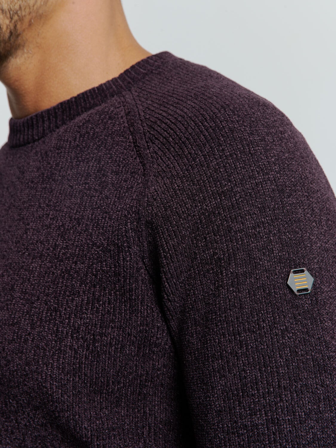 NO EXCESS Rundhalspullover »No Excess Chenillo-Crewneck-Pullover«