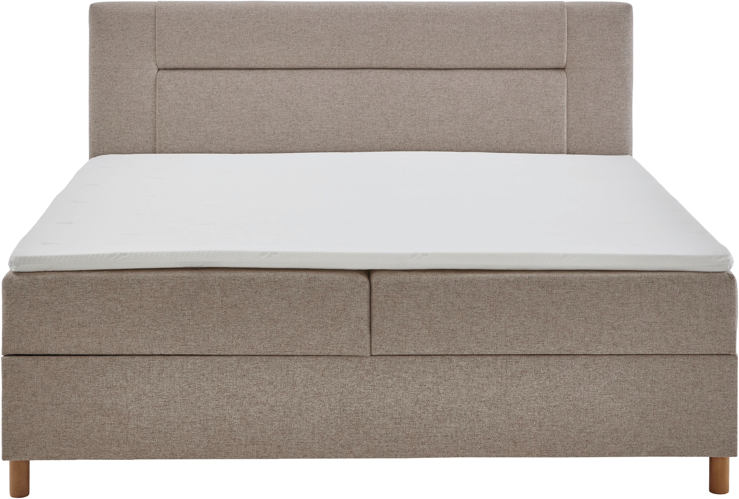 INOSIGN Boxbett »Escalon II, mit Bettkasten, inkl. Topper, mit Holzfüßen«, erhältlich in den Breiten 120x200cm und 180x200cm