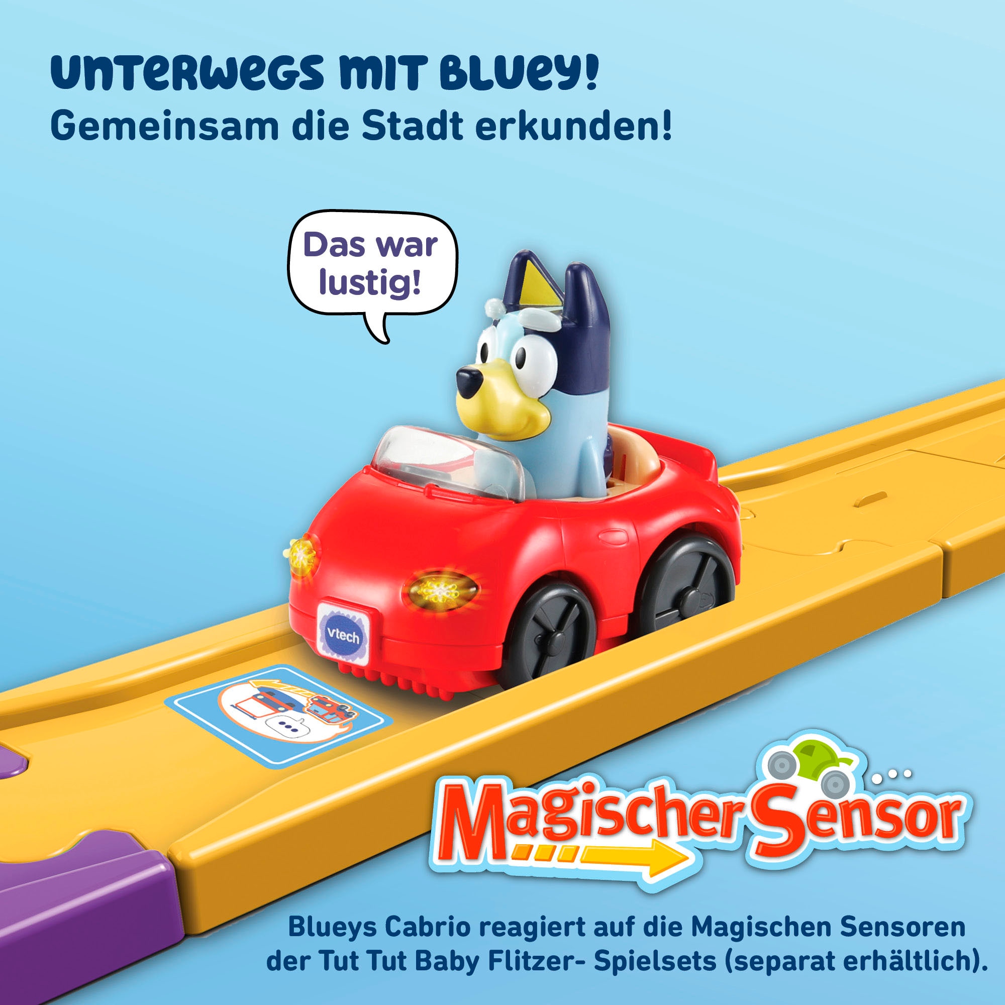 Vtech® Spielzeug-Auto »Tut Tut Baby Flitzer - Blueys Cabrio« mit Licht und Sound