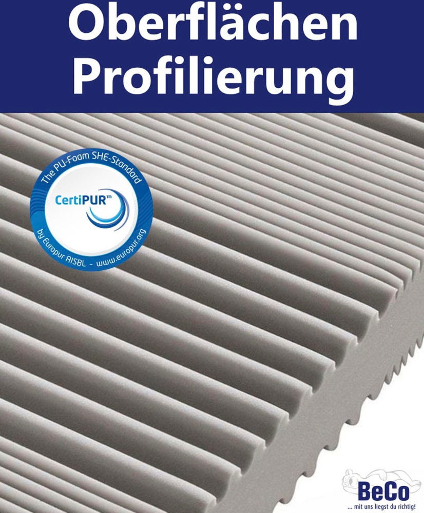 Beco Komfortschaummatratze »Matratze Selection MF«, 14 cm hoch, Raumgewicht: 28 kg/m³, (1 St.), Matratze wurde im Härtegrad 2, Gr. 90x200 cm, von Haus & Garten mit "SEHR GUT" ausgezeichnet!