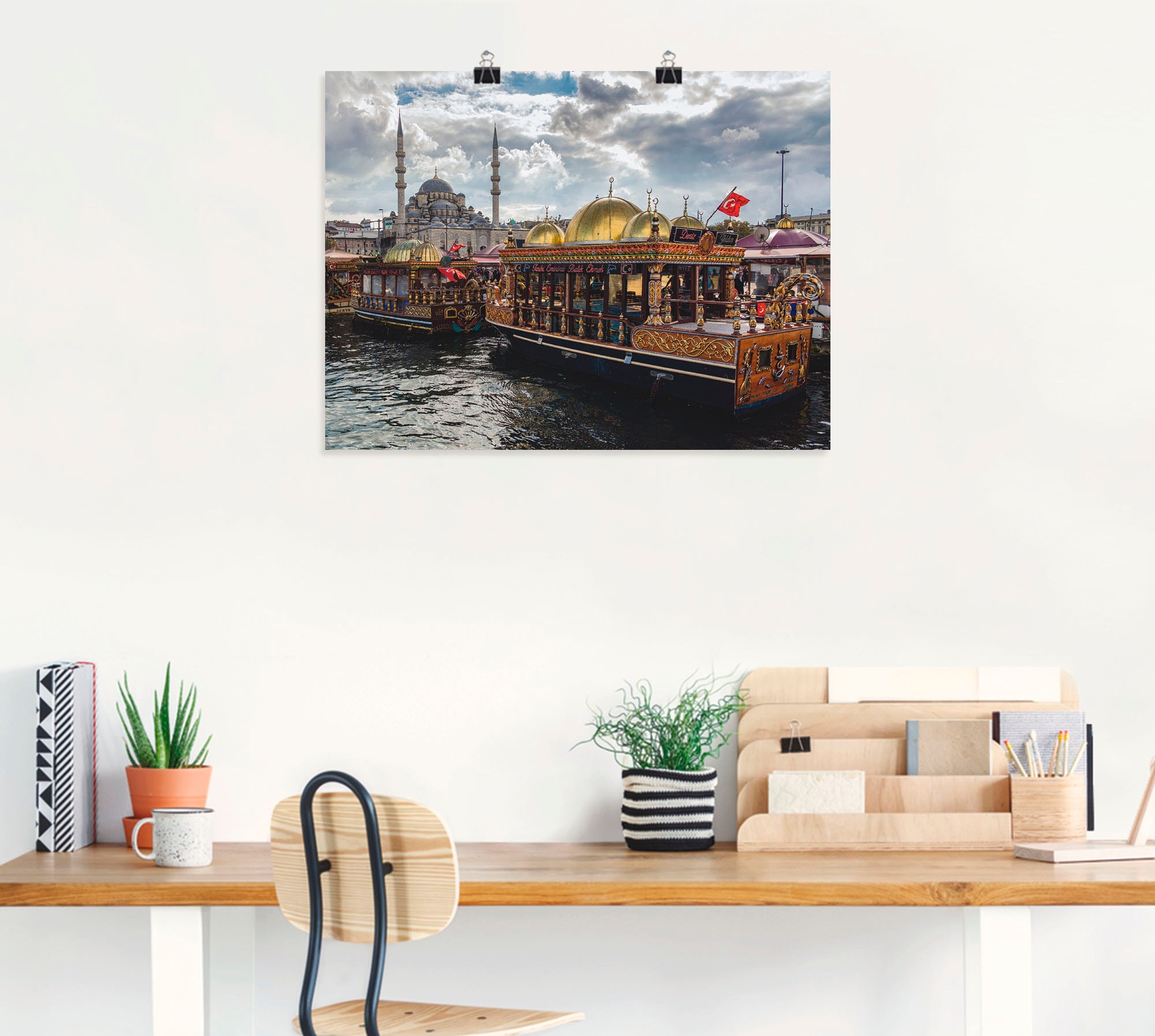Artland Poster »Blick auf Istanbul«, Gebäude, (1 St.), als Leinwandbild, Wandaufkleber oder Poster in versch. Größen