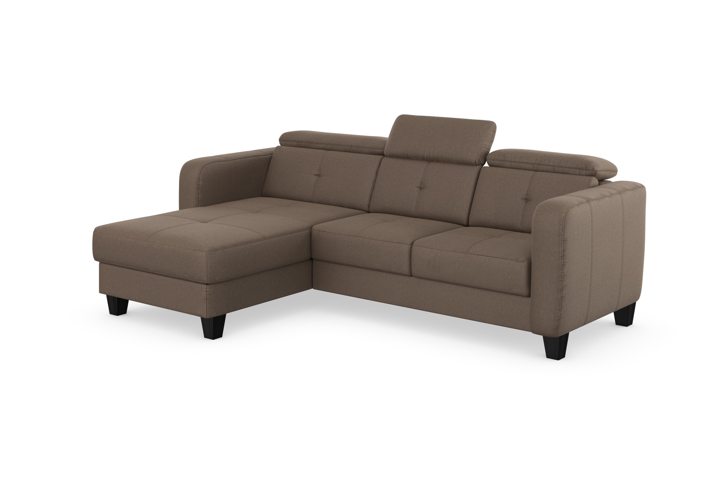 sit&more Ecksofa »Belluci L-Form«, inklusive Federkern, wahlweise mit Bettfunktion und Bettkasten