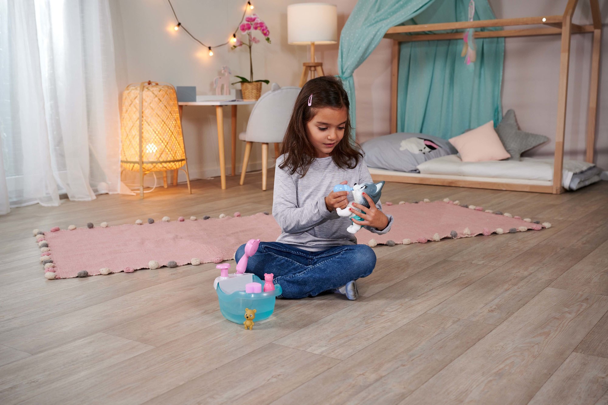 SIMBA Spielfigur »Pamper Petz Husky«, mit Badewanne