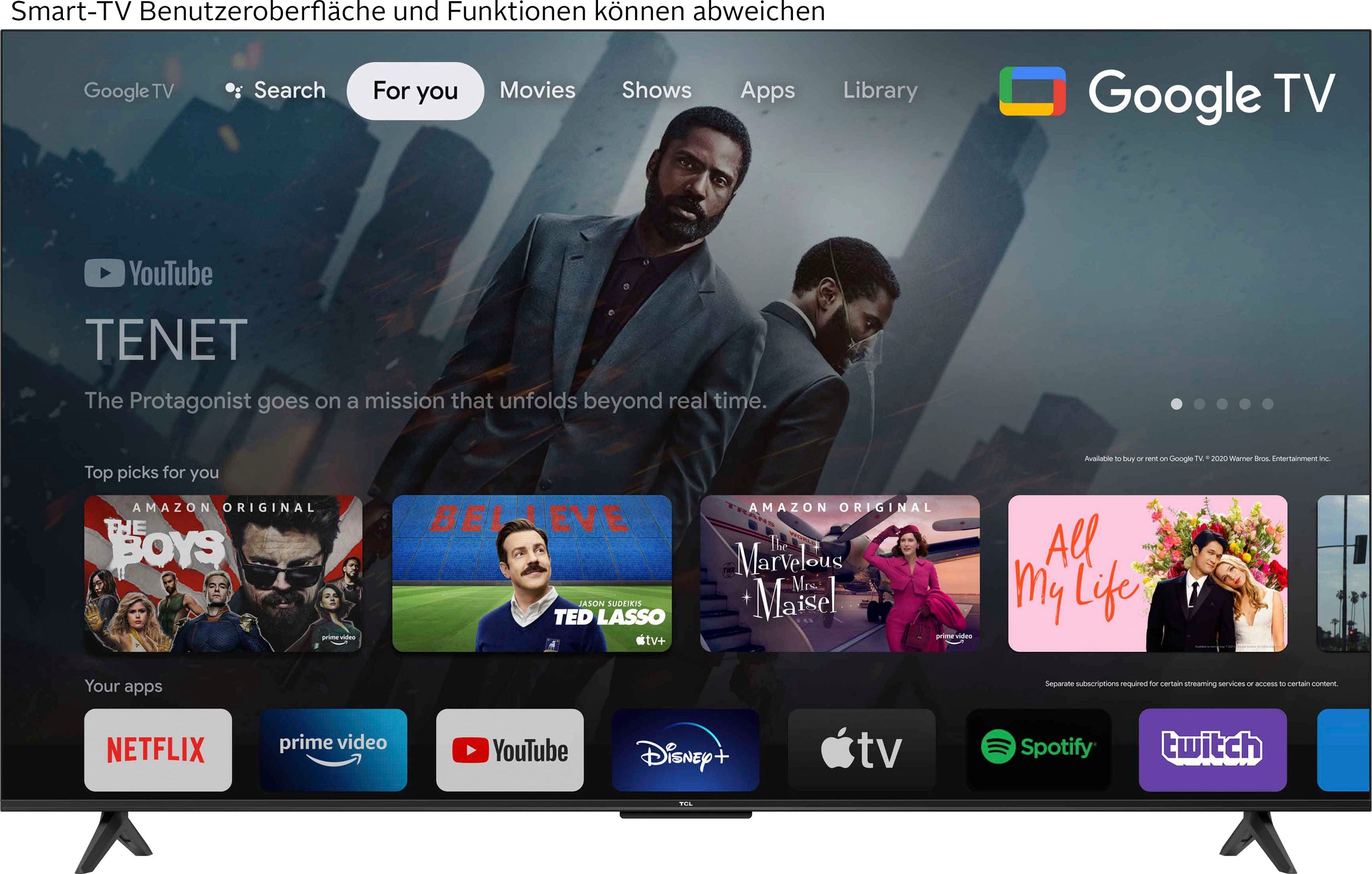 TCL LED-Fernseher »65P631X1«, 164 cm/65 Zoll, 4K Ultra HD, Android TV-Google... kaufen