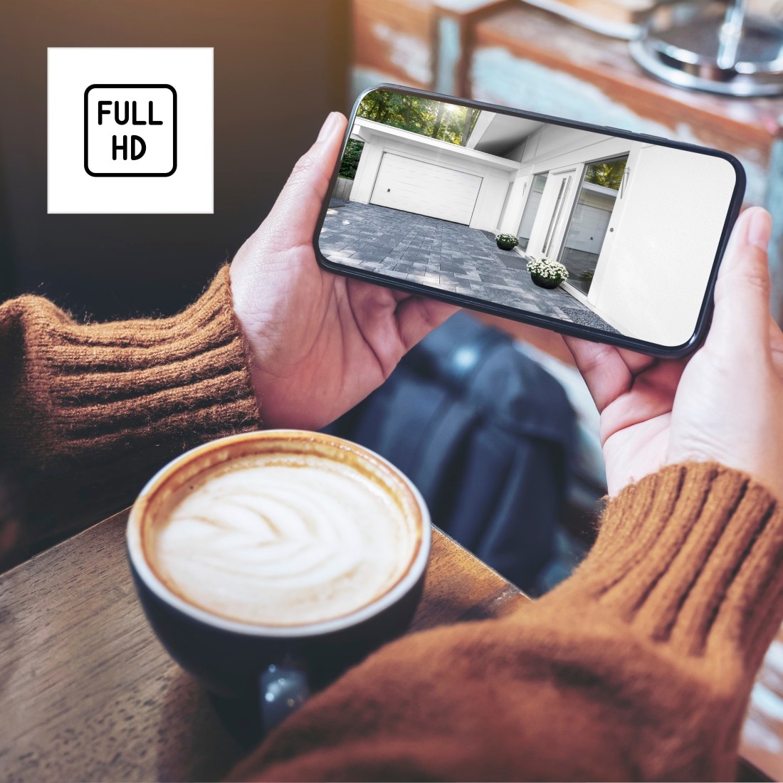 Hama Überwachungskamera »WLAN-Überwachungskamera außen Full HD mit Nachtsicht IP54« Bewegungsmelder, Gegensprechfunktion, Privatmodus, microSD bis 128 GB