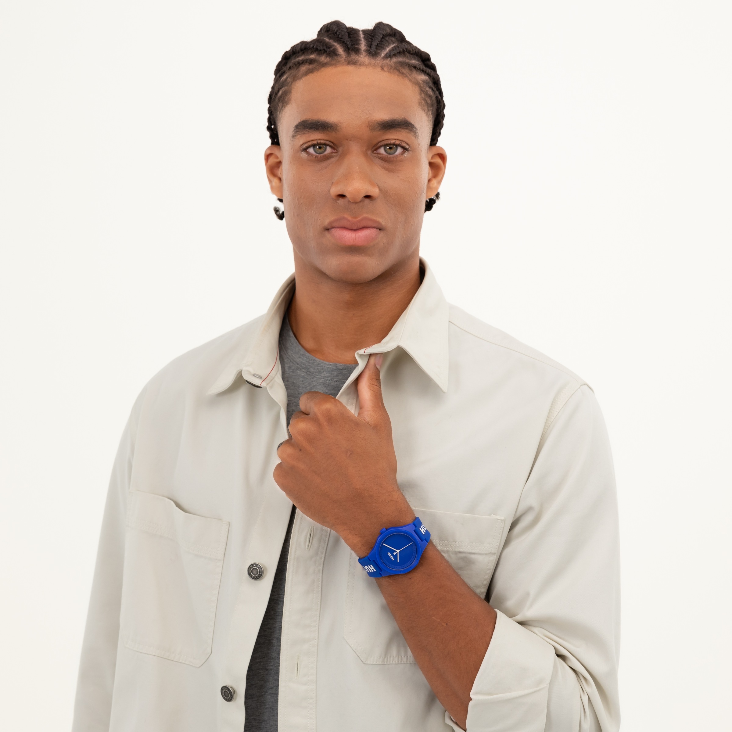HUGO Quarzuhr »#LIT« Armbanduhr, Herrenuhr, Silikonarmband, analog