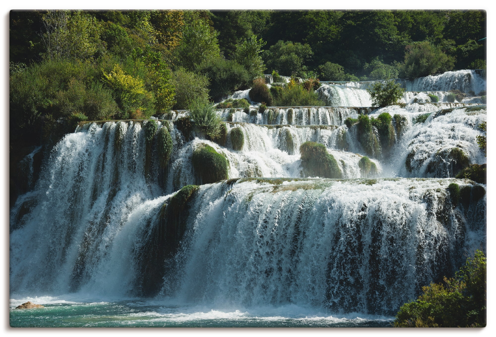 Artland Wandbild »Krka Wasserfälle«, Gewässer, (1 St.), als Leinwandbild, P günstig online kaufen