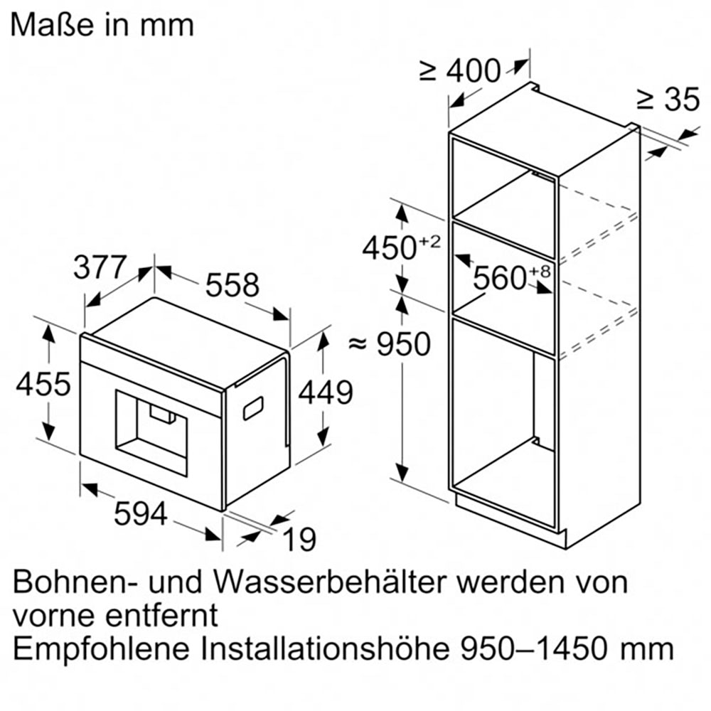 BOSCH Einbau-Kaffeevollautomat »CTL7181B0«