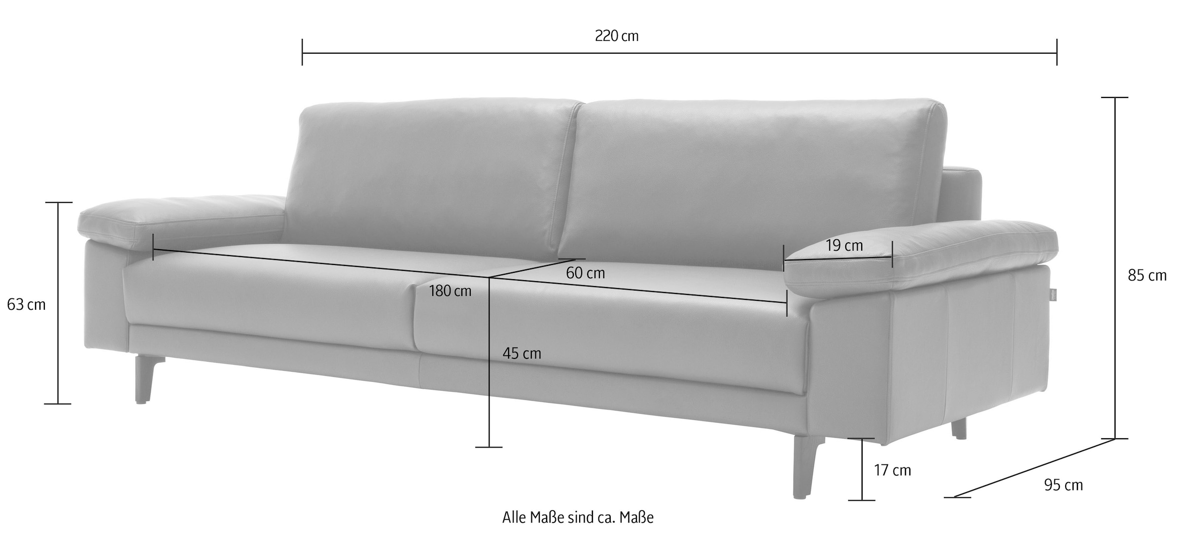 Creation BY ROLF BENZ 3-Sitzer »CR.450 elegantes Designsofa mit hohem Sitzkomfort«