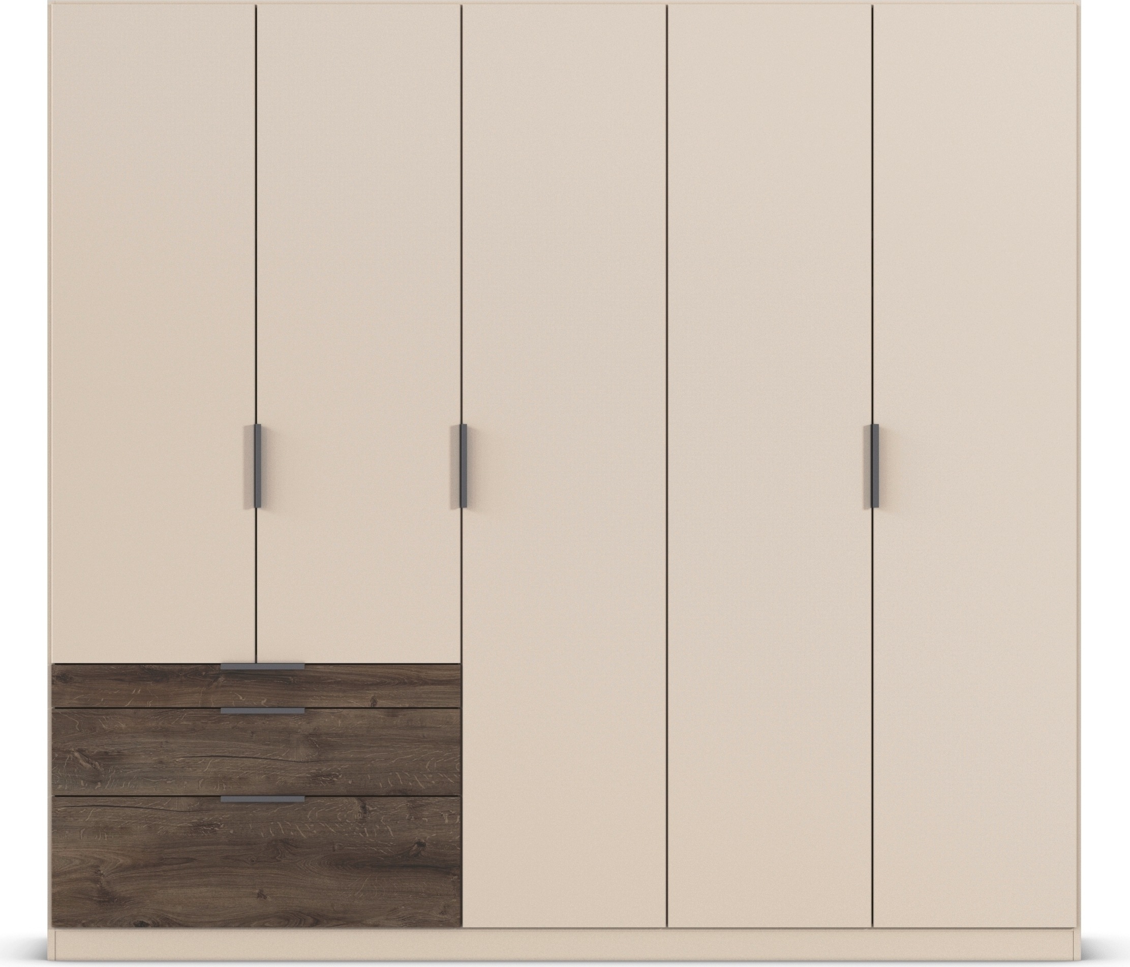 rauch Kleiderschrank »Drehtürenschrank Schrank Garderobe Schlafzimmerschrank KODA«, (oberer Schubkasten mit praktischer Inneneinteilung), mit asymmetrisch angeordneten Schubladen MADE IN GERMANY