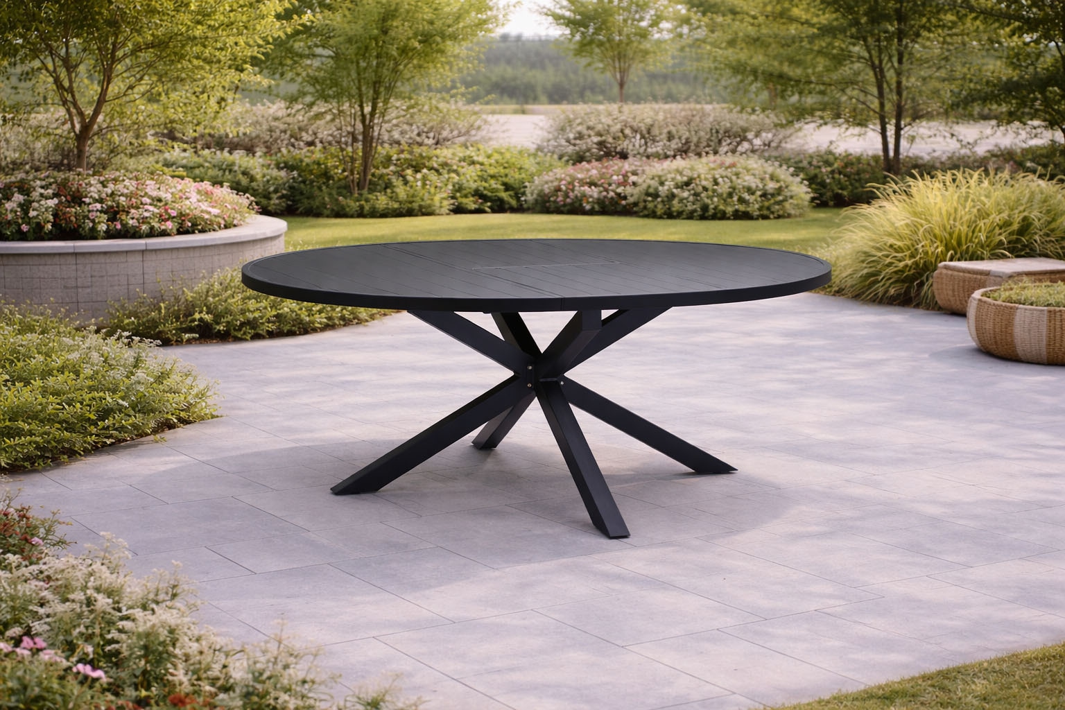 Destiny Garten-Essgruppe »COMO ARONA Essgruppe 4 Se + Tisch Ø120/170 cm« Set,  Tisch ausziehbar