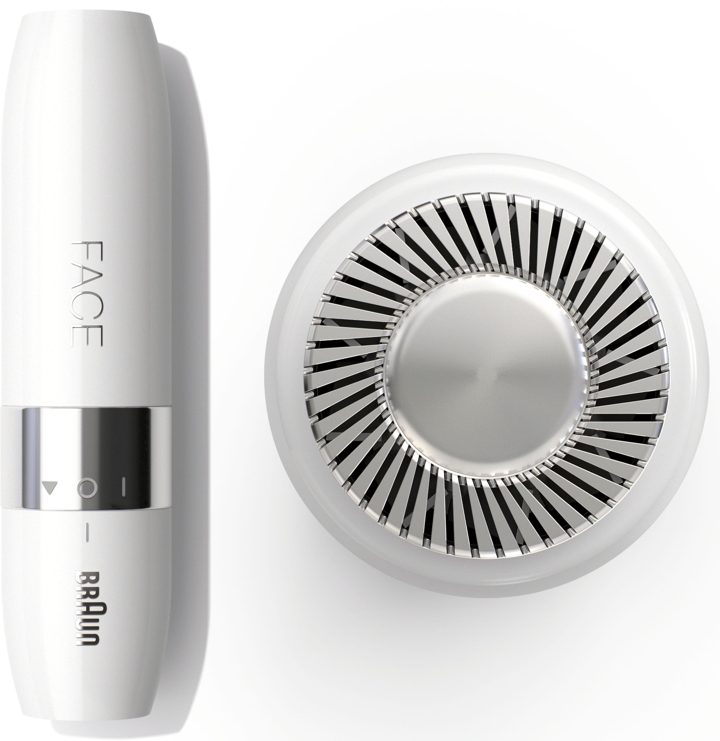 Braun Elektrogesichtshaarentferner »FS1000 Face 1 Smartlight für Aufsätze, Mini-Haarentferner«, mit St. ideal unterwegs