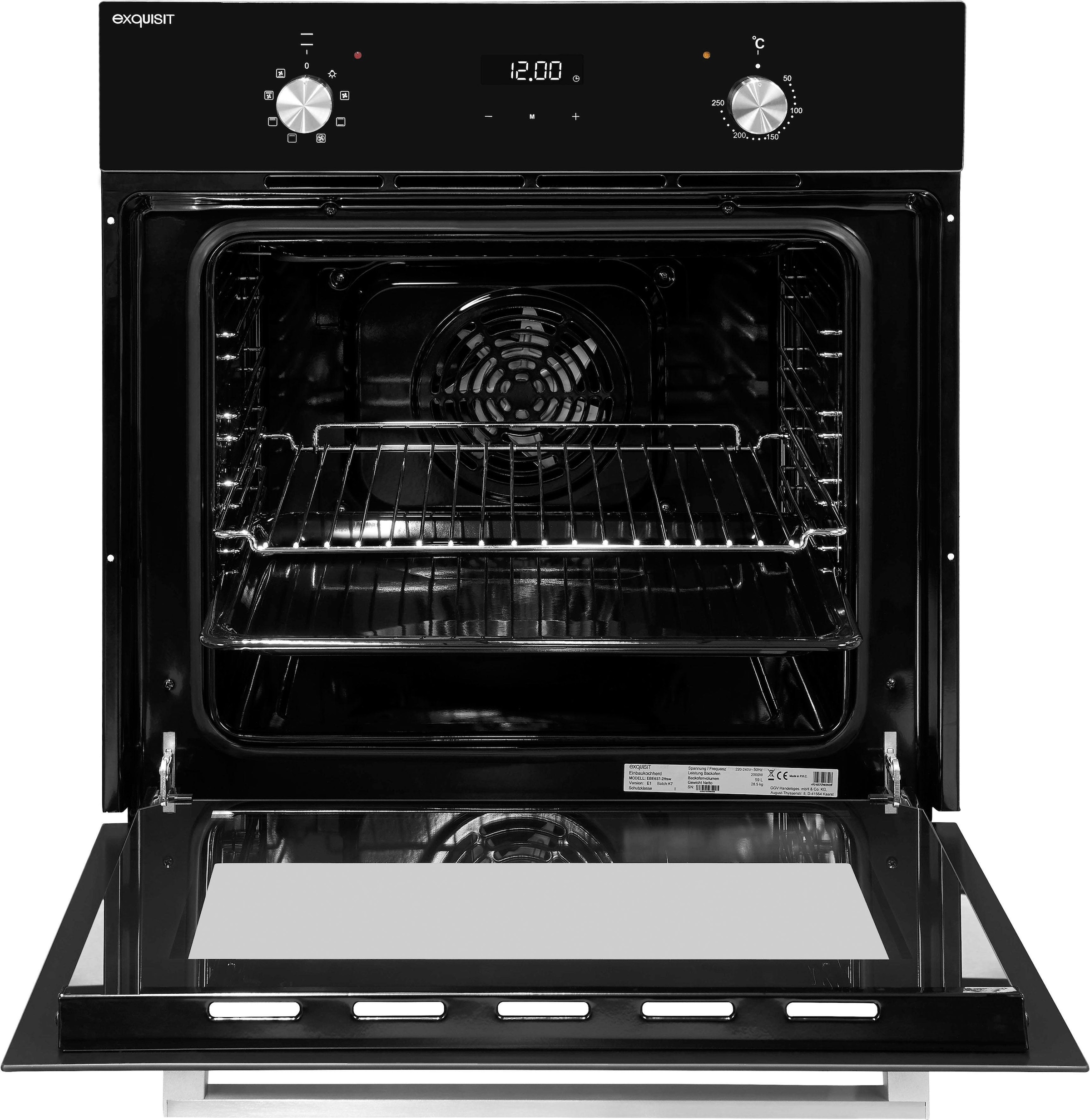 5. Bild von exquisit Einbaubackofen »EBE 657-2H sw«, EBE 657-2H sw