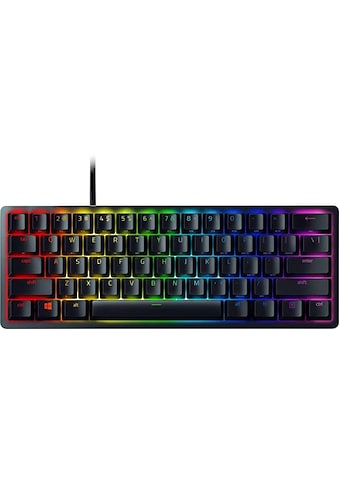 Gaming-Tastatur »Huntsman Mini - Clicky Optical Switch (Lila) - DE - Schwarz«,...