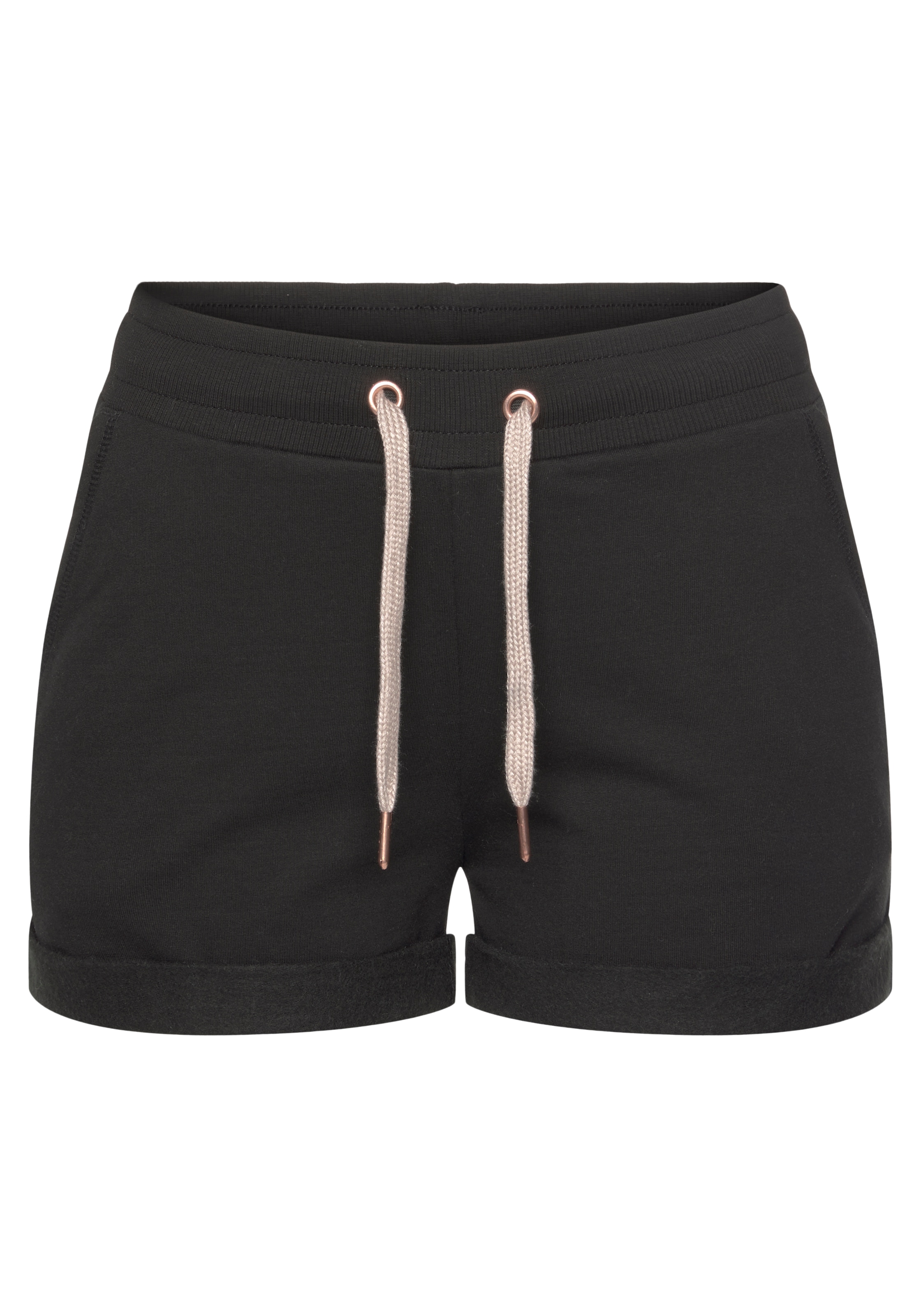 LASCANA Shorts, mit Rippbündchen und Umschlagsaum, Loungewear
