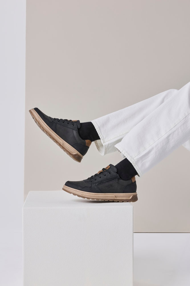 Rieker Sneaker  Freizeitschuh, Halbschuh, Schnürschuh mit Kontrastbesatz