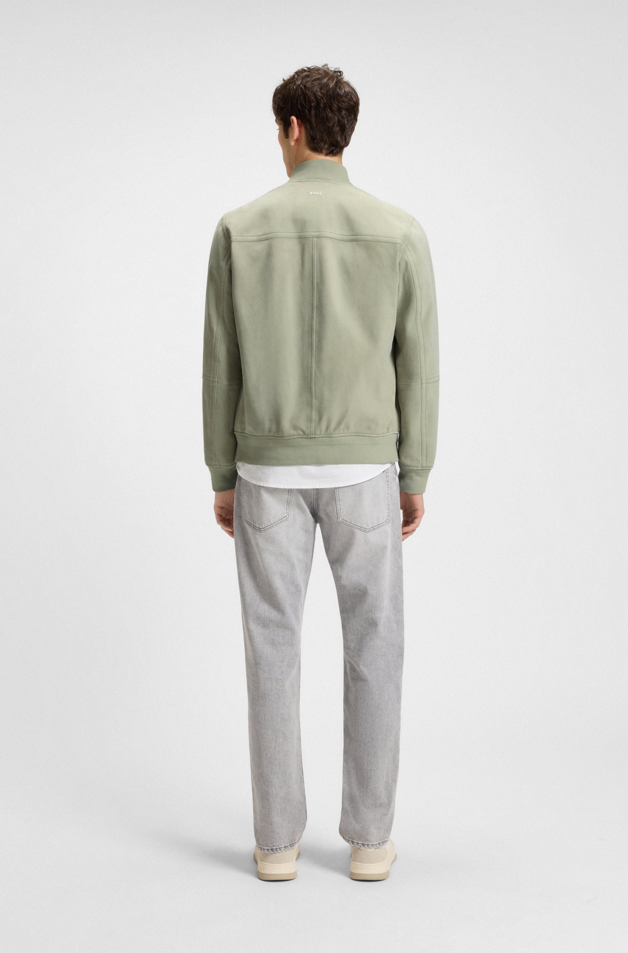 BOSS ORANGE Lederjacke »Johice«, aus weichem Ziegennappaleder