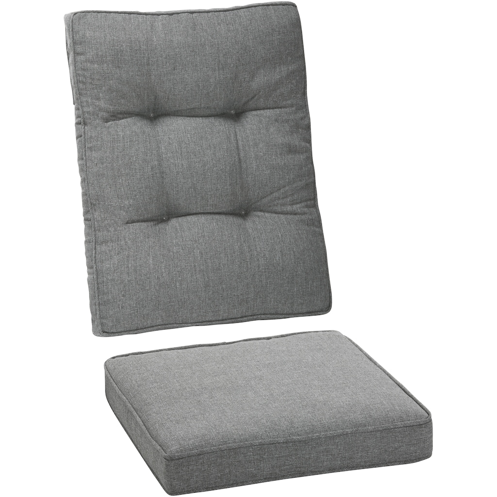 KONIFERA Balkonset »Monaco«, (Set, 11 tlg., 2x Sessel, 2x Hocker, 1x Tisch 49x49 cm, inkl. Auflagen, Aluminium)