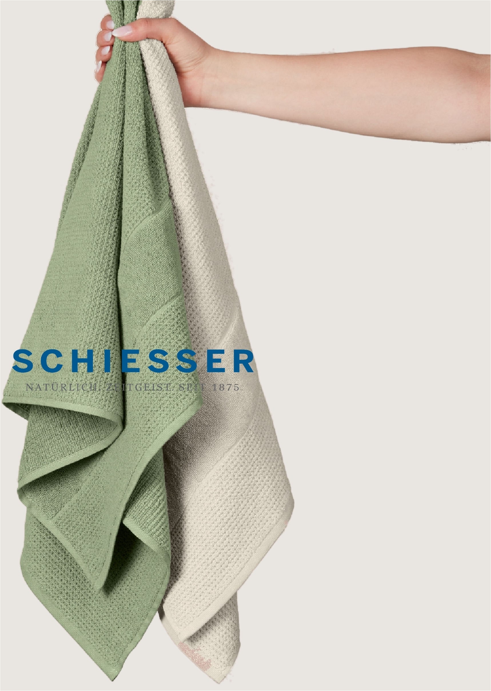 Schiesser Saunatuch »Turin in angesagter Reiskornoptik« Made in Green