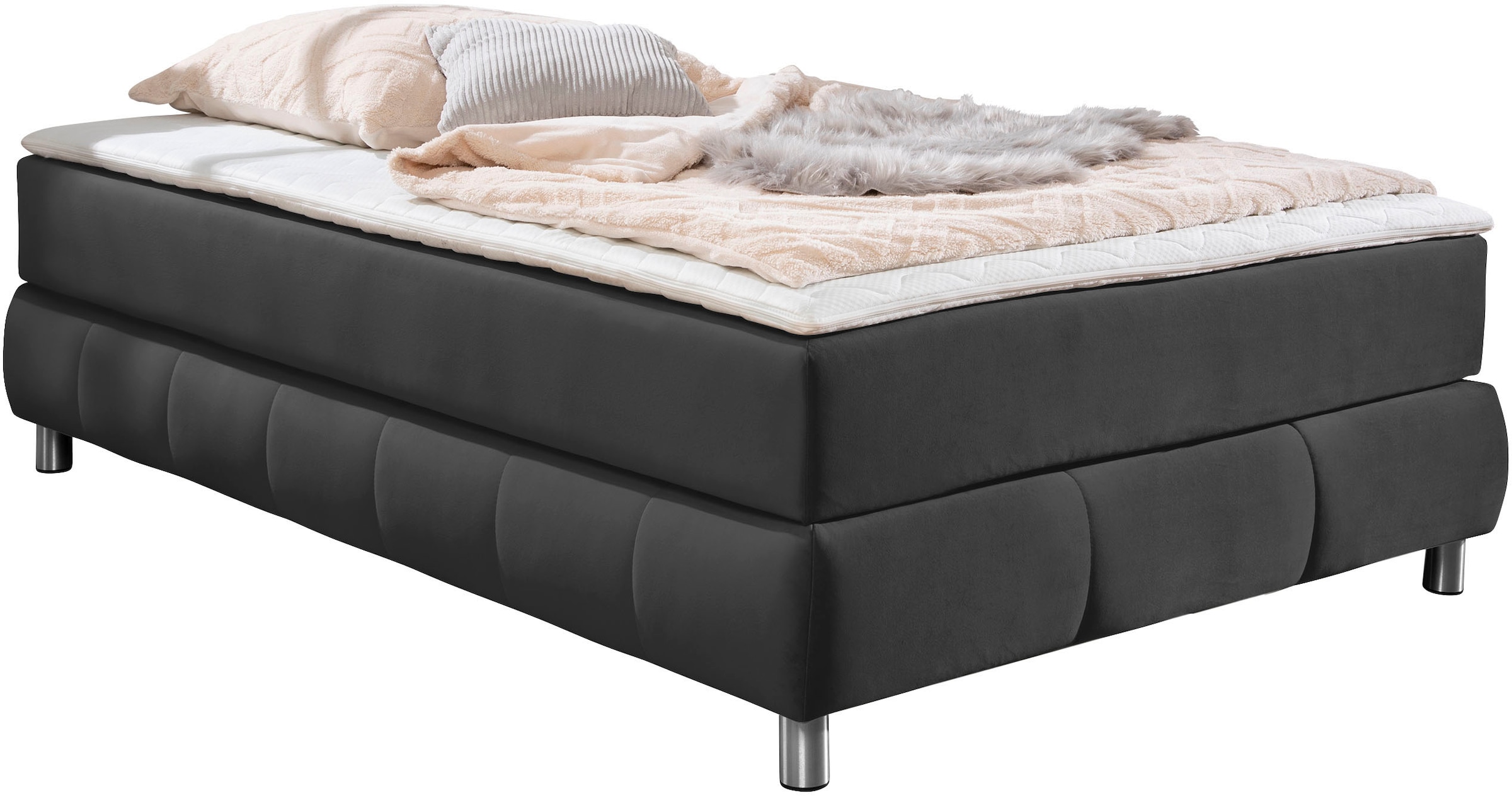 andas Boxspringbett "Salo", Ohne Kopfteil, inkl. Topper, auch in Überlänge günstig online kaufen