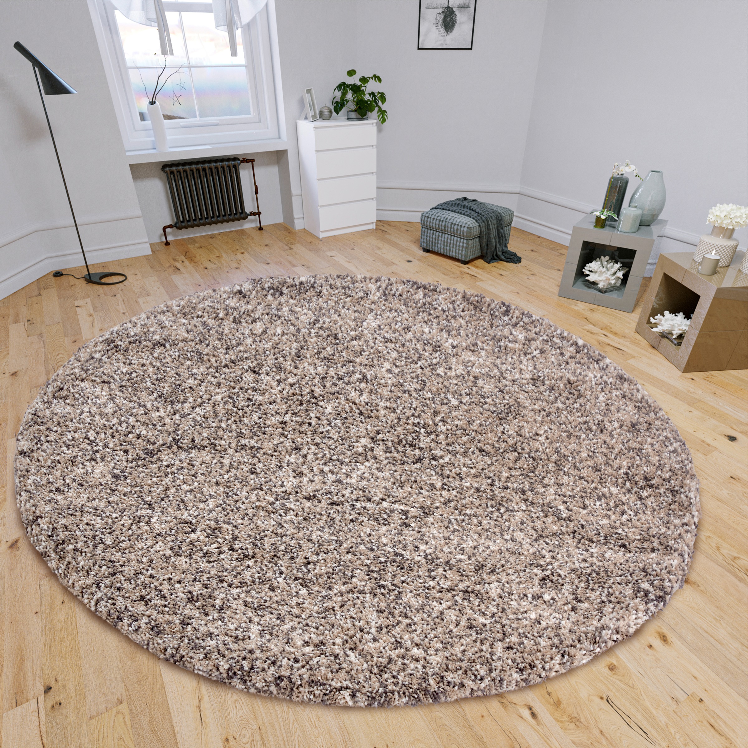 HANSE Home Hochflor-Teppich »Shag«, rund, 35 mm Höhe, Hochflor, Shaggy, pflegeleicht, flauschig, weich