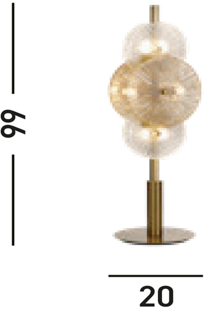 Searchlight Tischleuchte »Wagon Wheel 6Lt Table Lamp, Bronze with Clear and Amber Glas« G9 1 Stk.