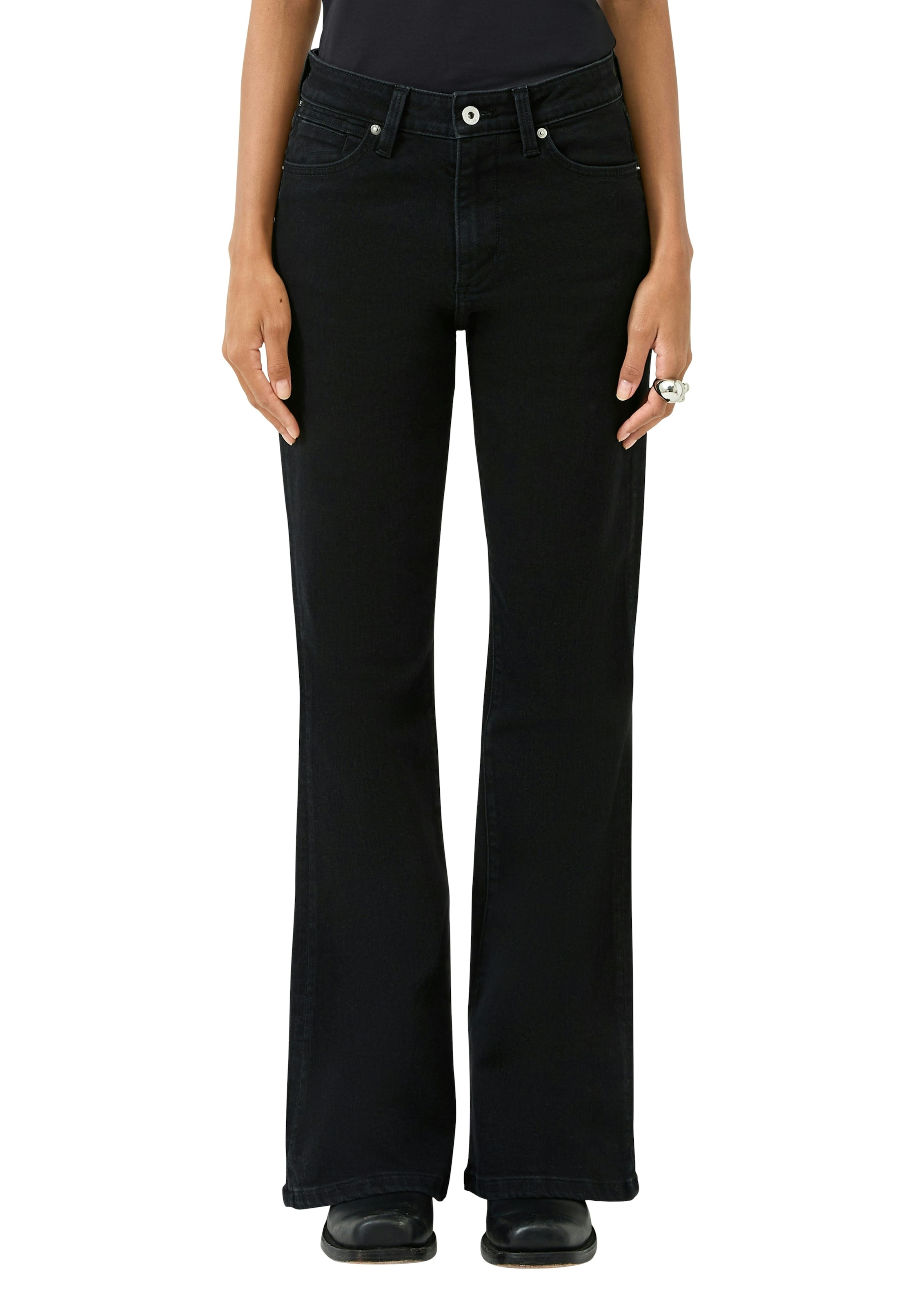 QS 5-Pocket-Jeans mit Schlag und Stretch