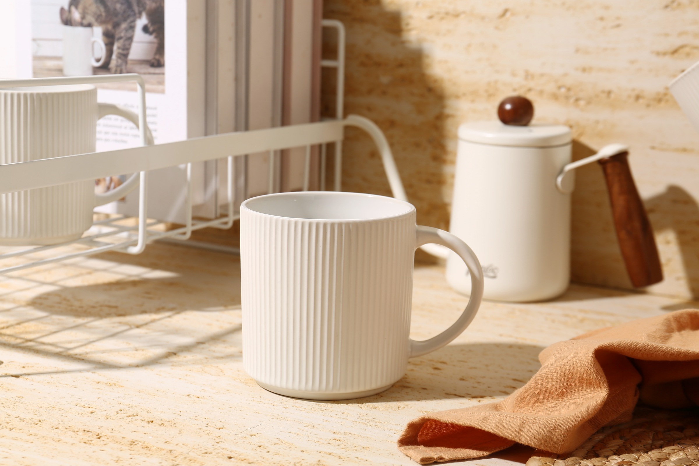 my home Becher »Kaffeebecher Loik, 6er Set«, (Set, 6 tlg.), spülmaschinenfest und mikrowellengeeignet, 460 ml
