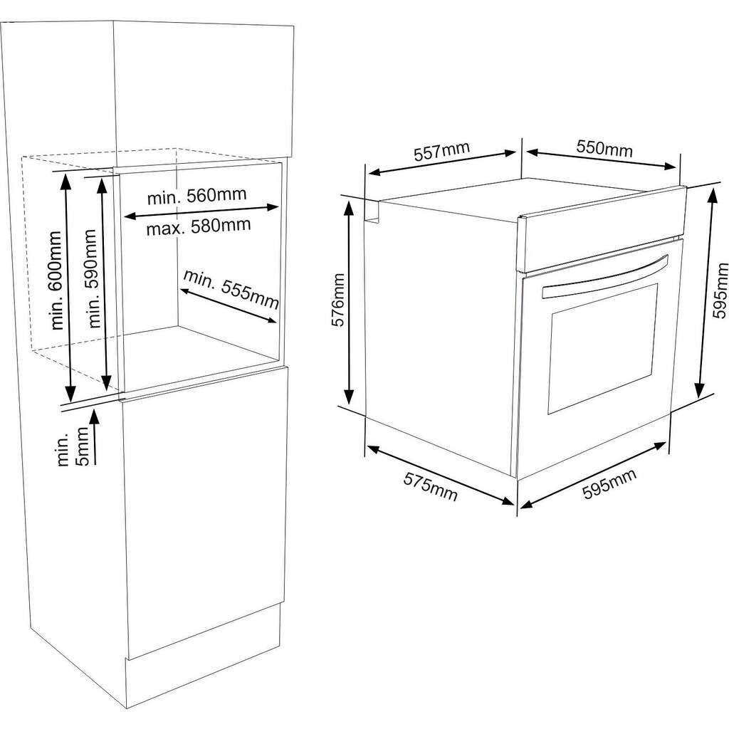 VESTEL Einbaubackofen »VEB34116«, VEB34116