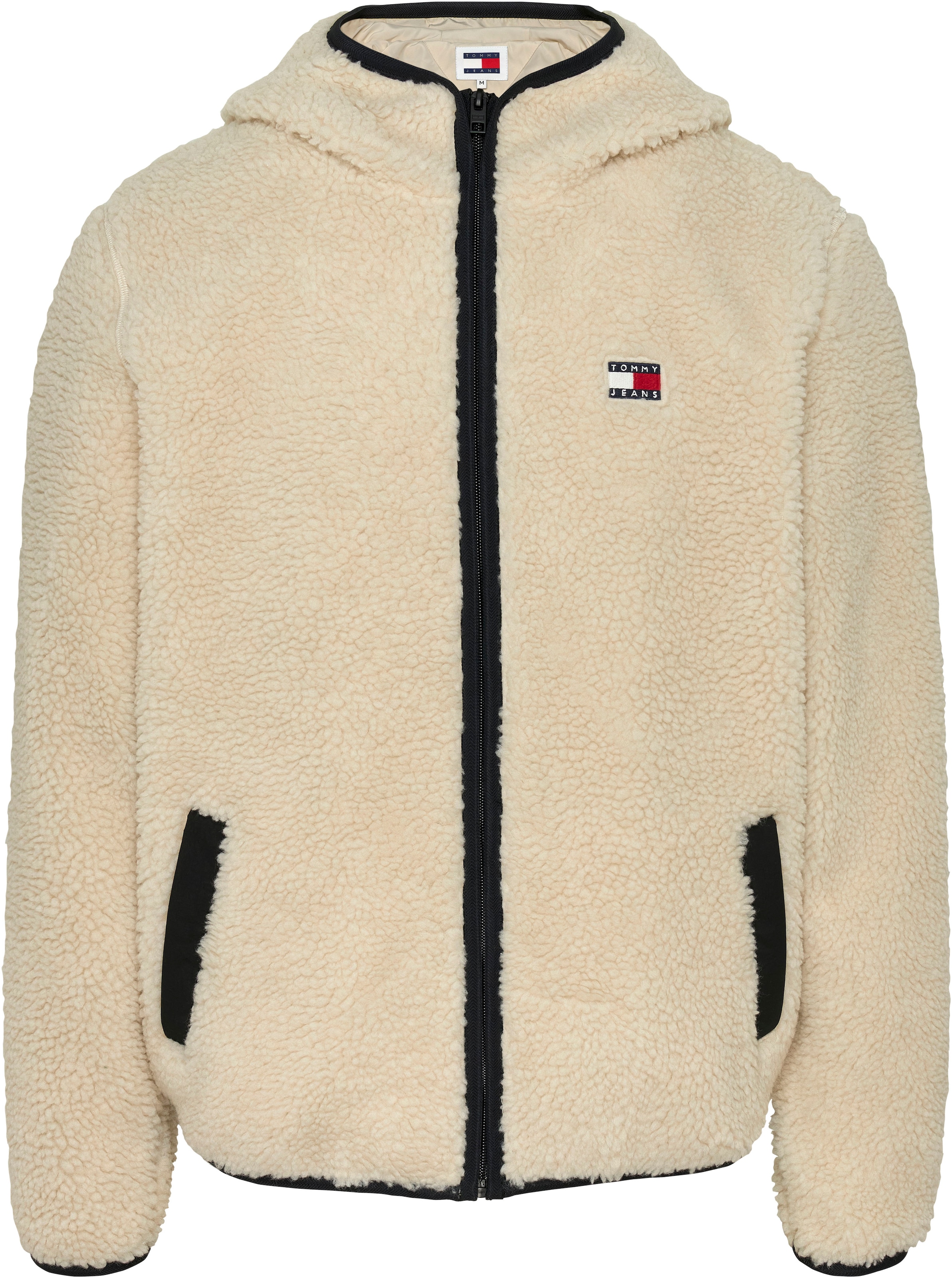 Tommy Jeans Plus Sweatjacke »TJM REG BADGE TEDDY ZIP TRU EXT«, Große Größen