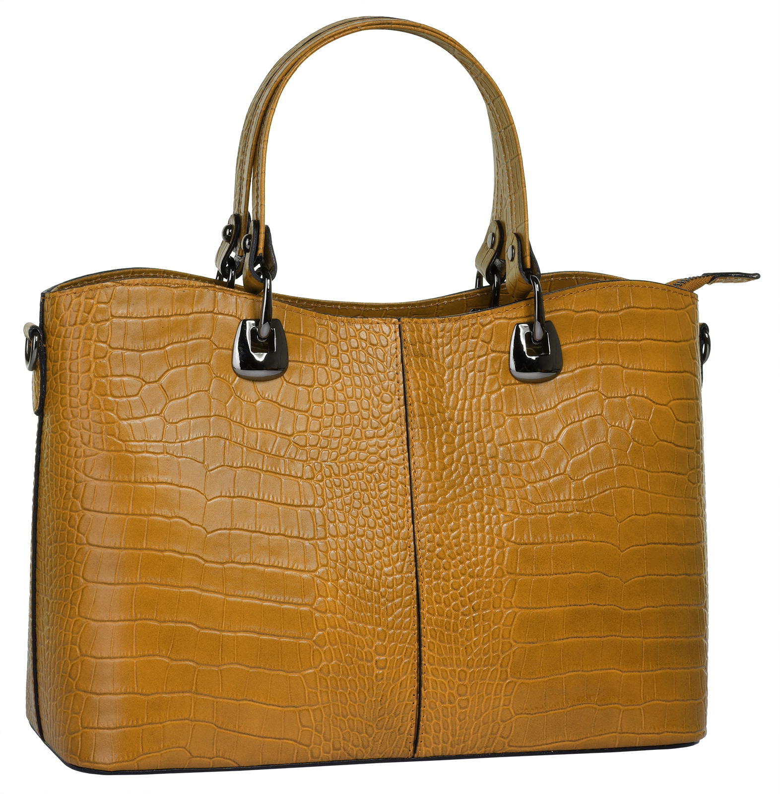 Cluty Henkeltasche, echt Leder, Made in Italy