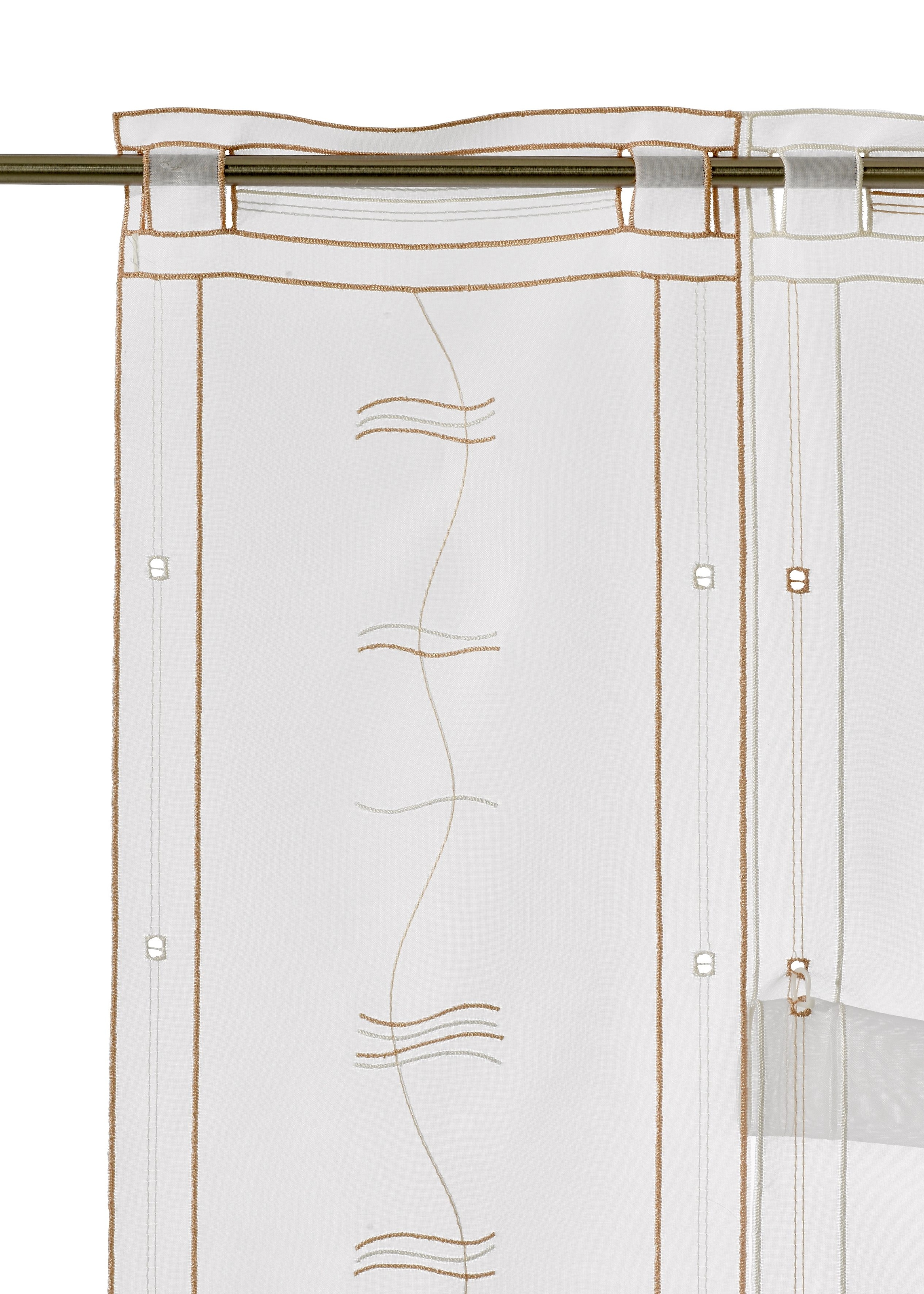 Weckbrodt Scheibengardine »Selina«, (1 St.), Hochraff, Gardine, Voile, echte Stickerei, transparent, Store