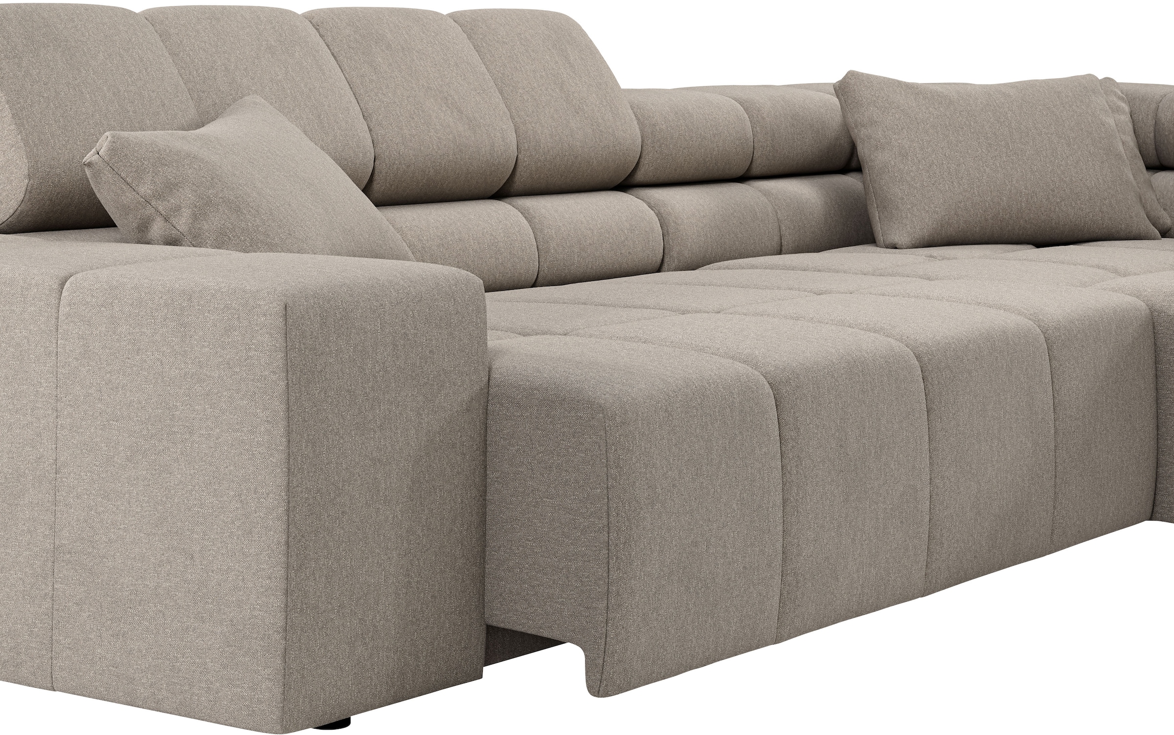 INOSIGN Ecksofa »Ancona incl. Kopfteilverstellung, OTTOs Choice, Breite 319cm, L-Form«, wahlweise motorische Sitztiefenverstellung, auch in Cord + Easy Care