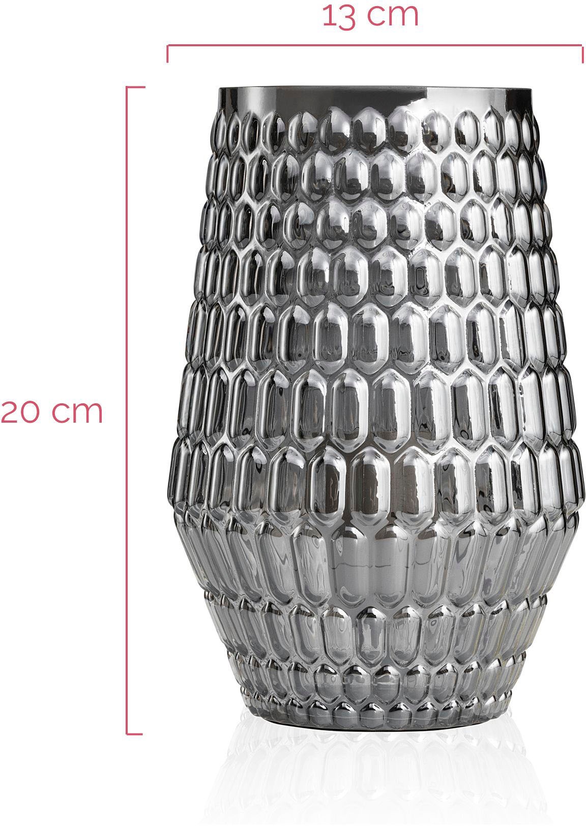 Pauleen Tischleuchte »Crystal 1 kaufen Glas Sparkle«, auf flammig-flammig, Grau, E14, Raten